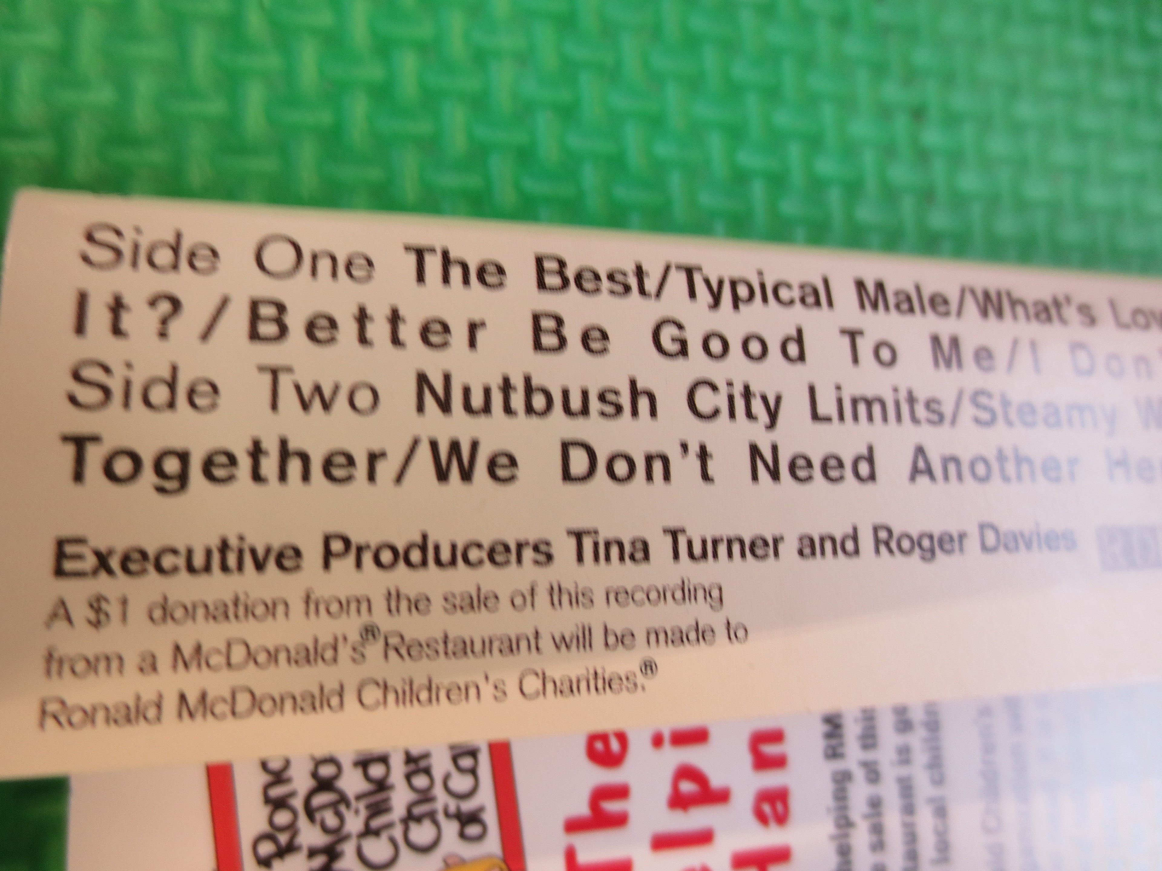 TINA TURNER, GREATEST Hits, 1994 Cassette Tape, Vintage Cassette
