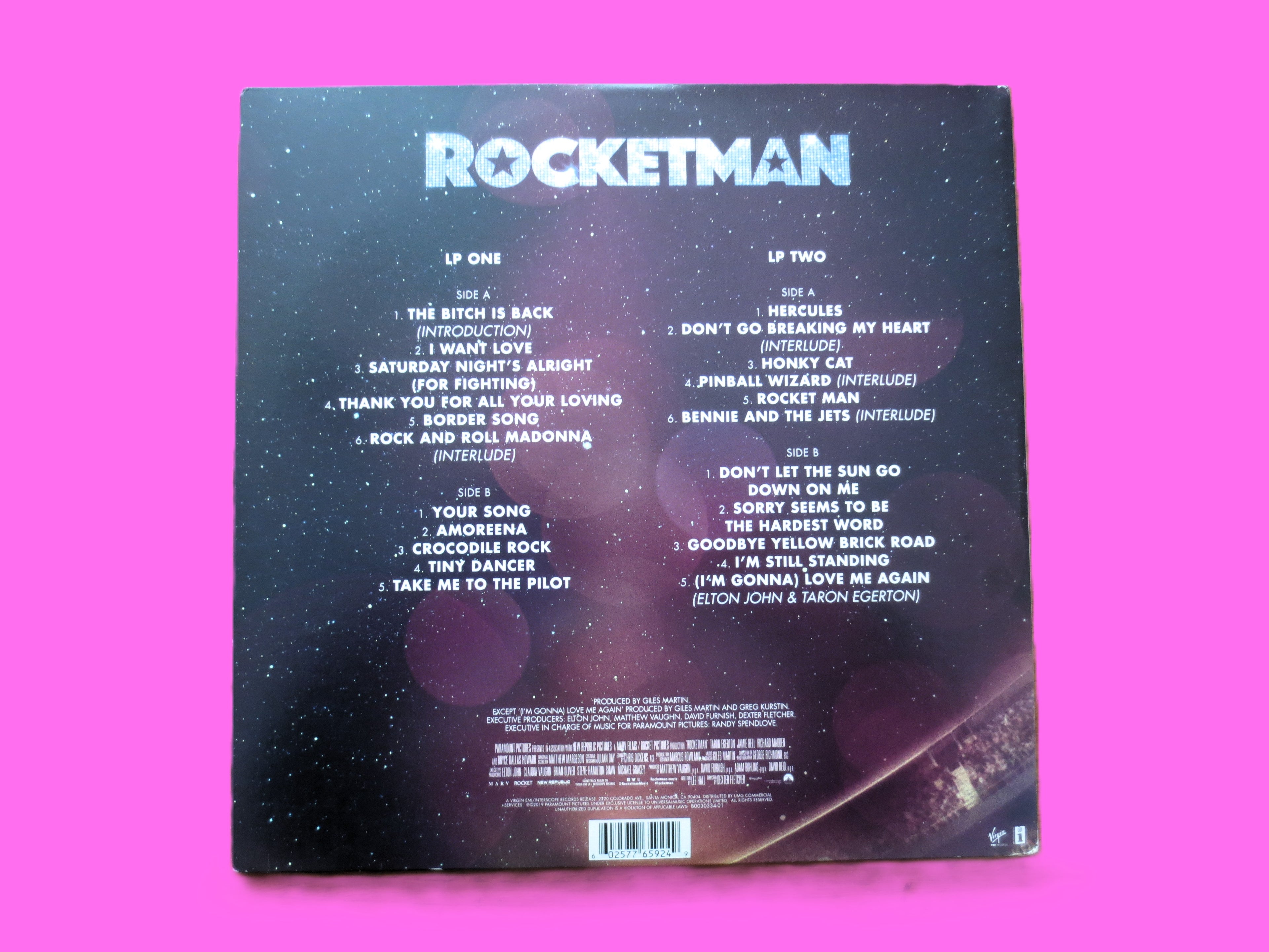ROCKETMAN, Elton John, Movie Soundtrack, Vintage Album, 2019 Record, Vinyl Lp
