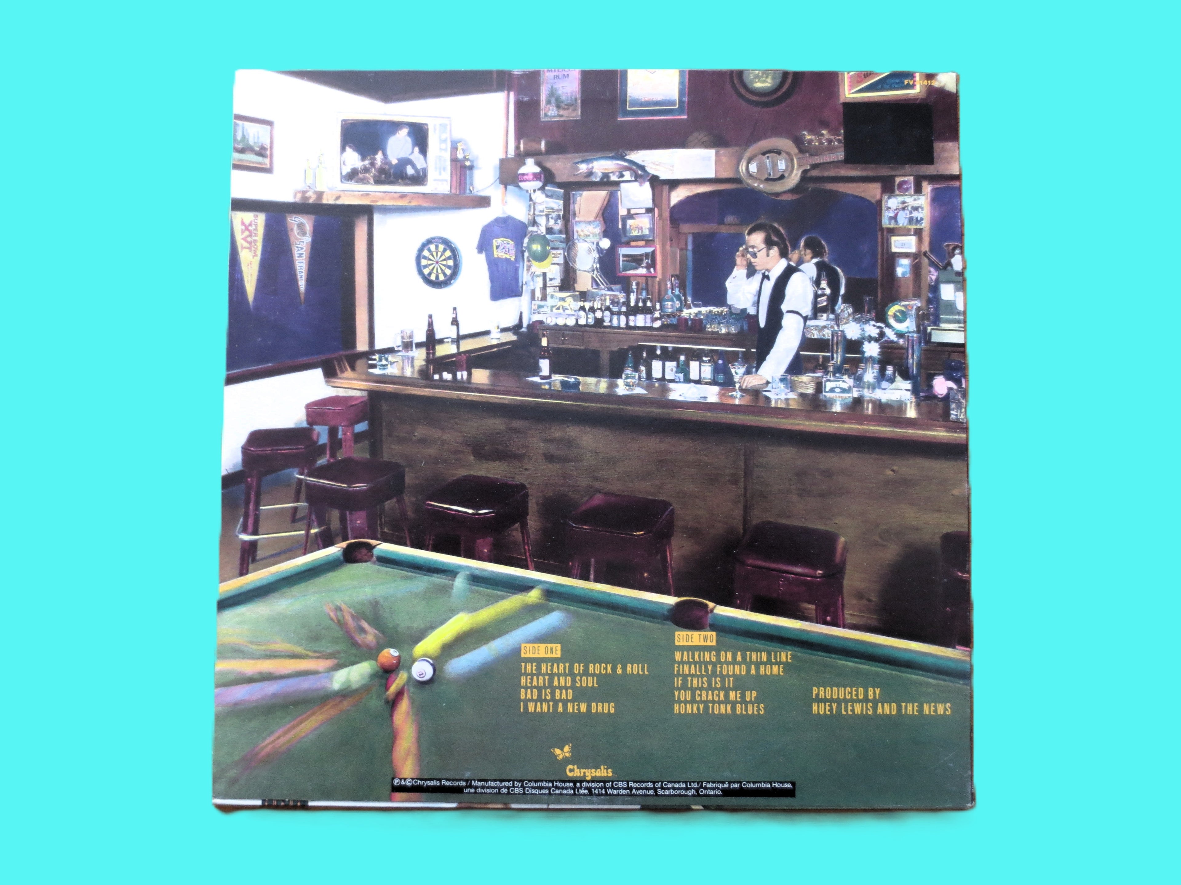 HUEY LEWIS and the News, SPORTS, Vintage Album, 1983 Record, Vinyl Lp