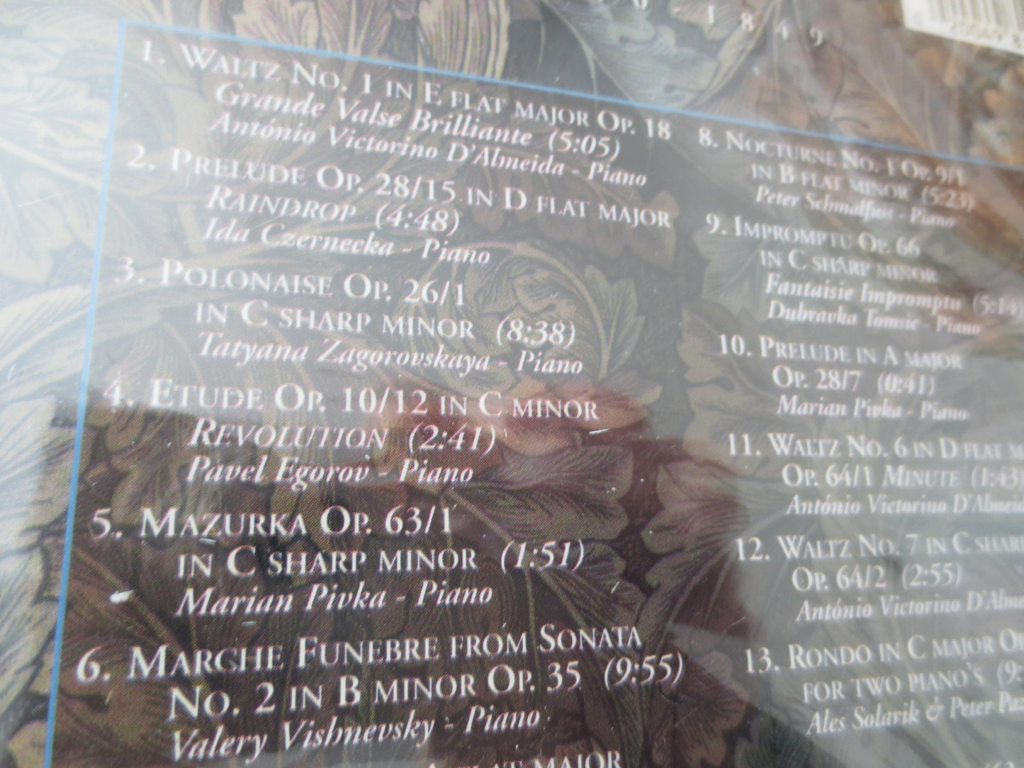 FREDERIC CHOPIN, Factory SEALED, Capitol Sings, 1990 Compact Disc, Vintage Cd