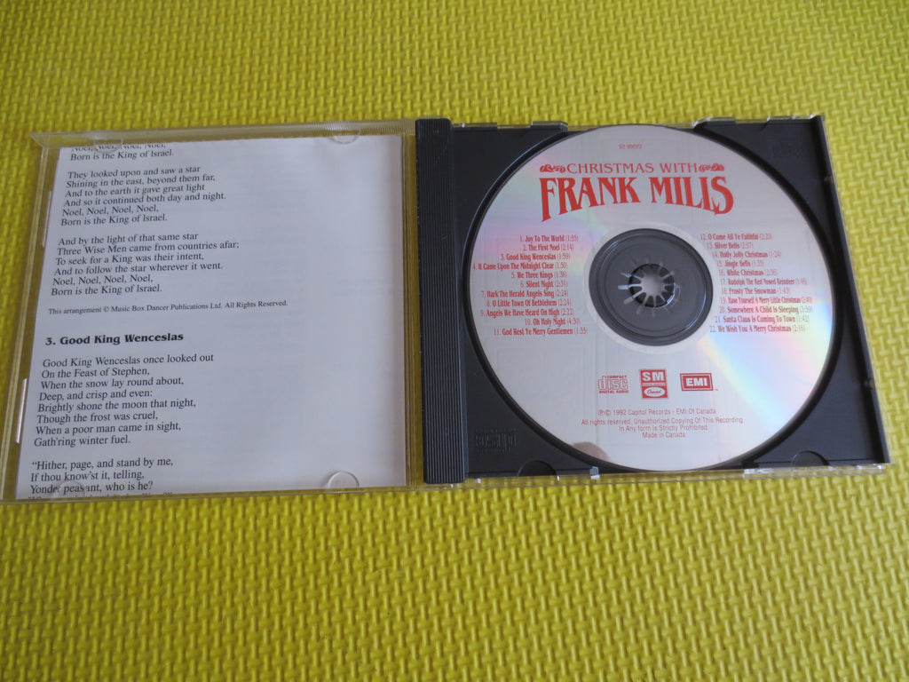 FRANK MILLS, Christmas Album, 1992 Compact Disc, Vintage Cd