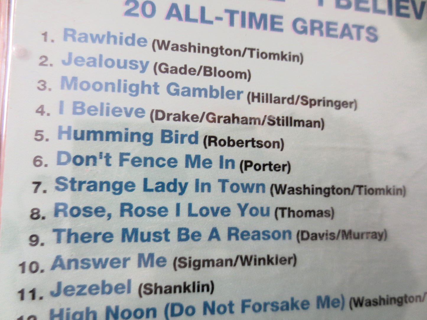 FRANKIE LAINE, GREATEST Hits, Country Cd, 1996 Compact Disc, Vintage Cd