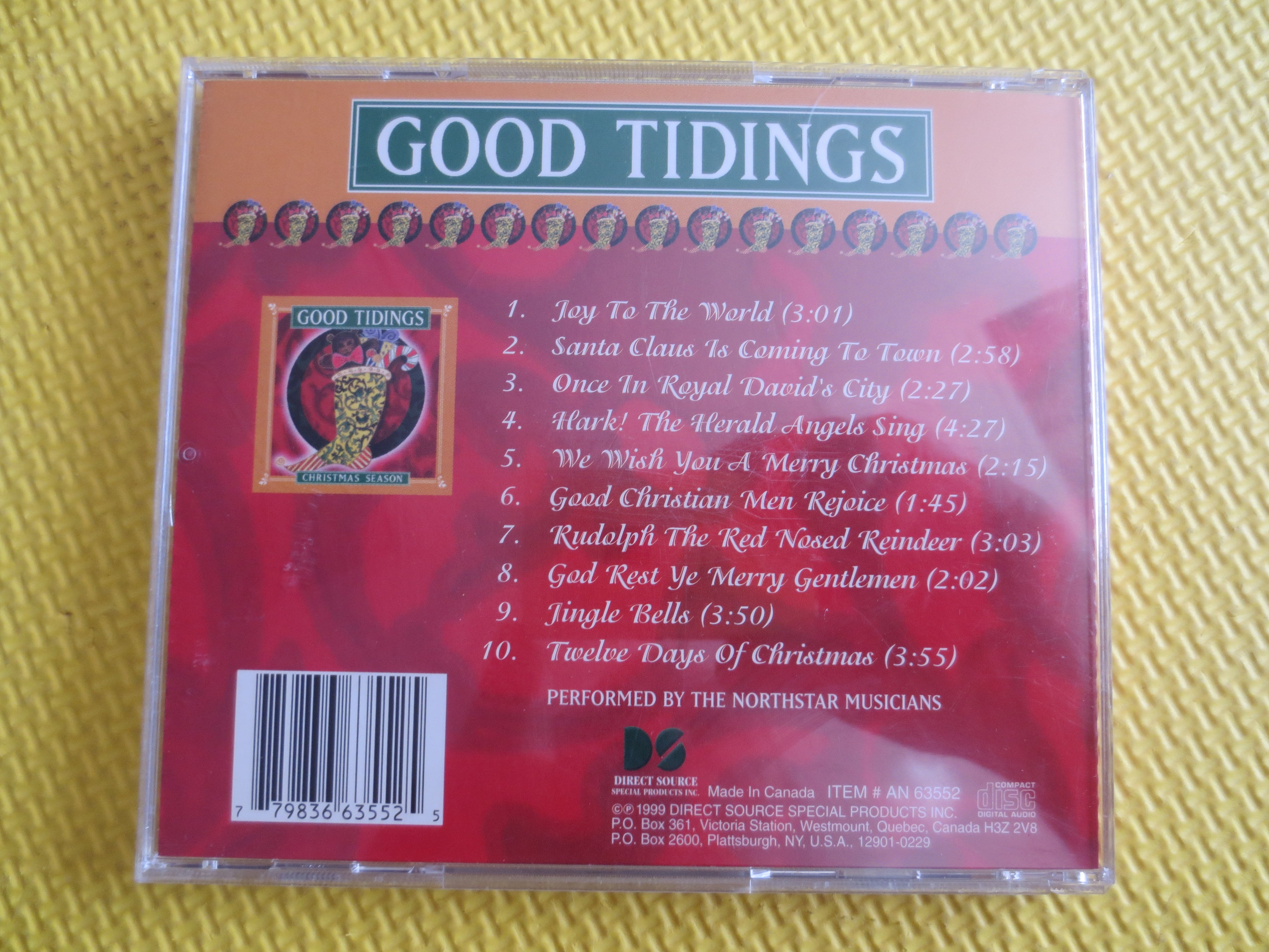 GOOD TIDINGS CHRISTMAS, Christmas Carols, 1999 Compact Disc, Vintage Cd