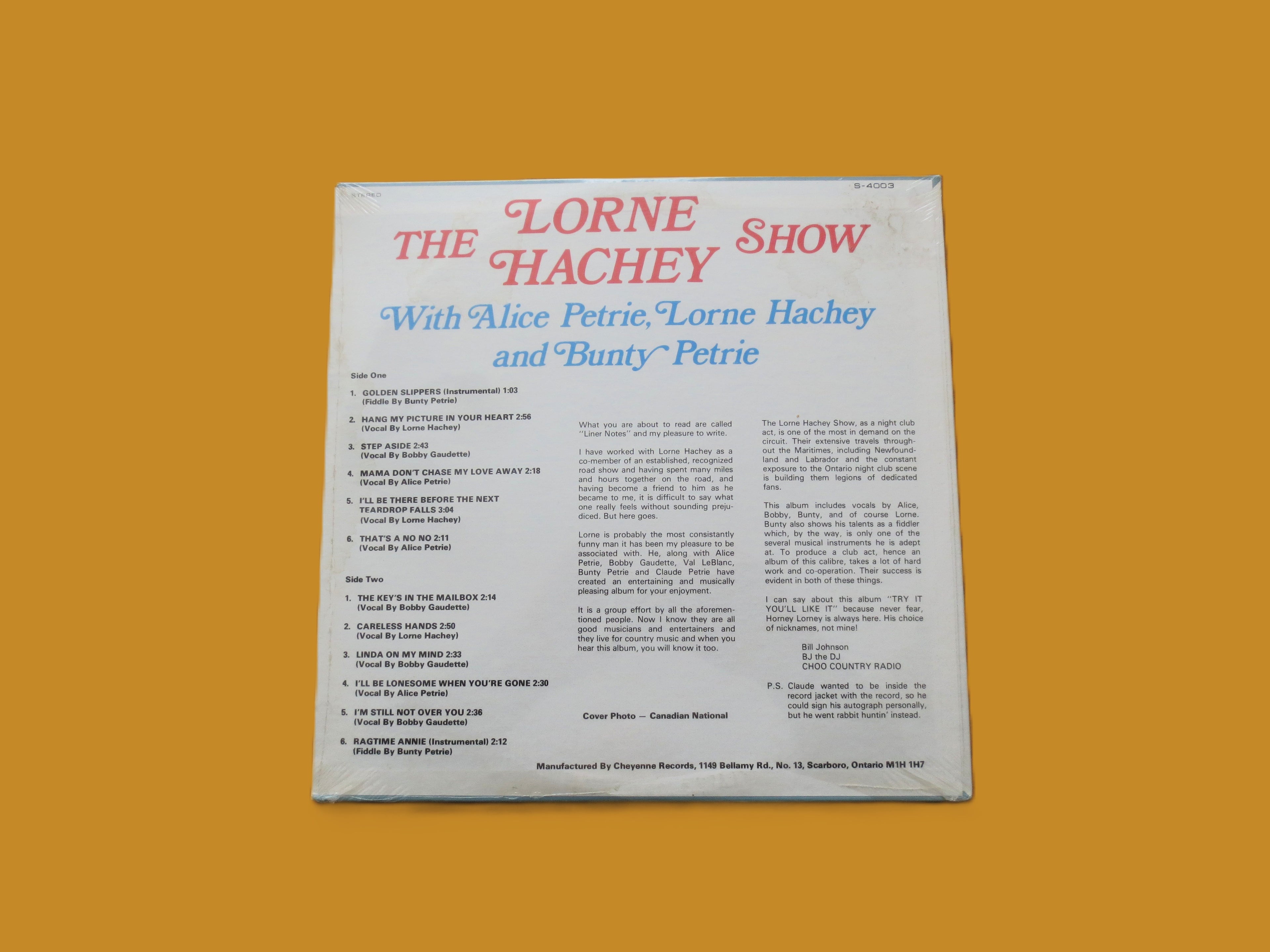 The Lorne Hachey Show – CHOO Country Radio (c.1975) Vinyl LP — Factory Sealed