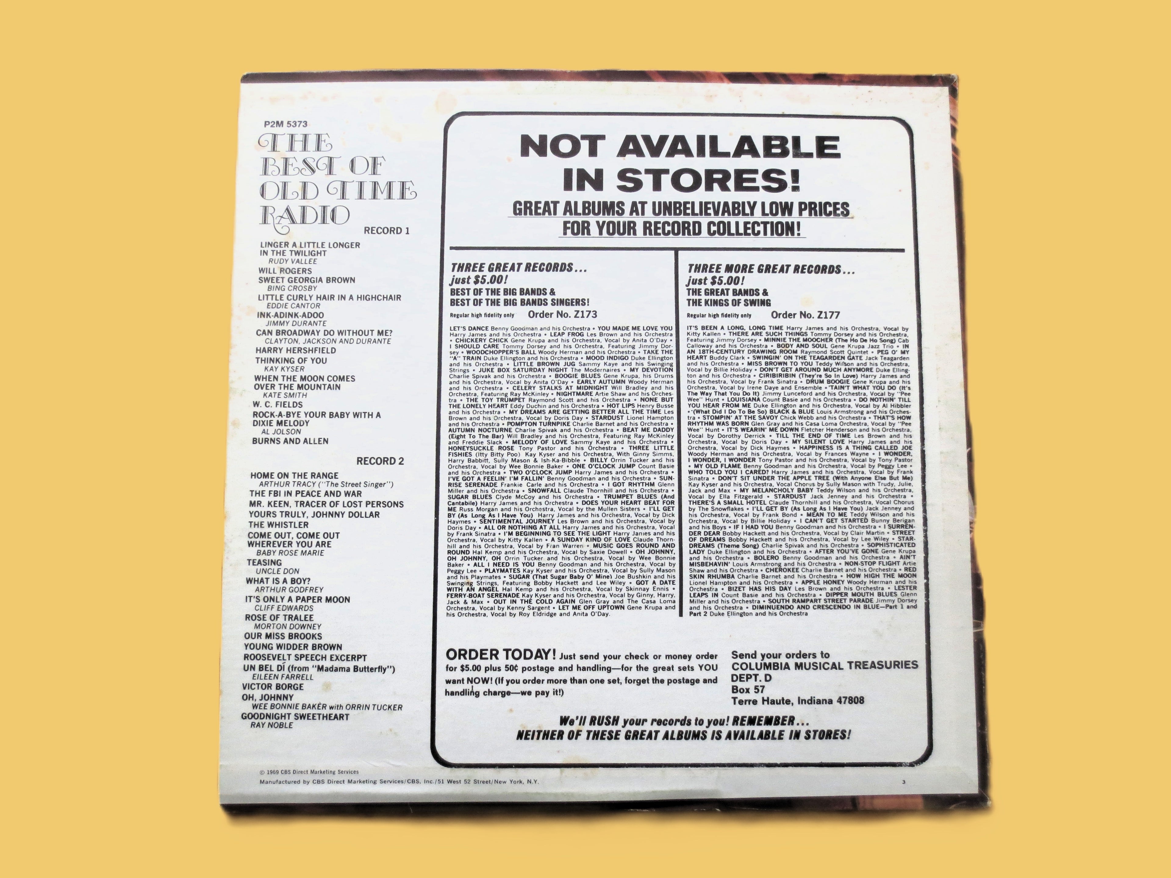 OLD TIME RADIO, Greatest Radio Songs, Vintage Album, 1969 Record, Vinyl Lp
