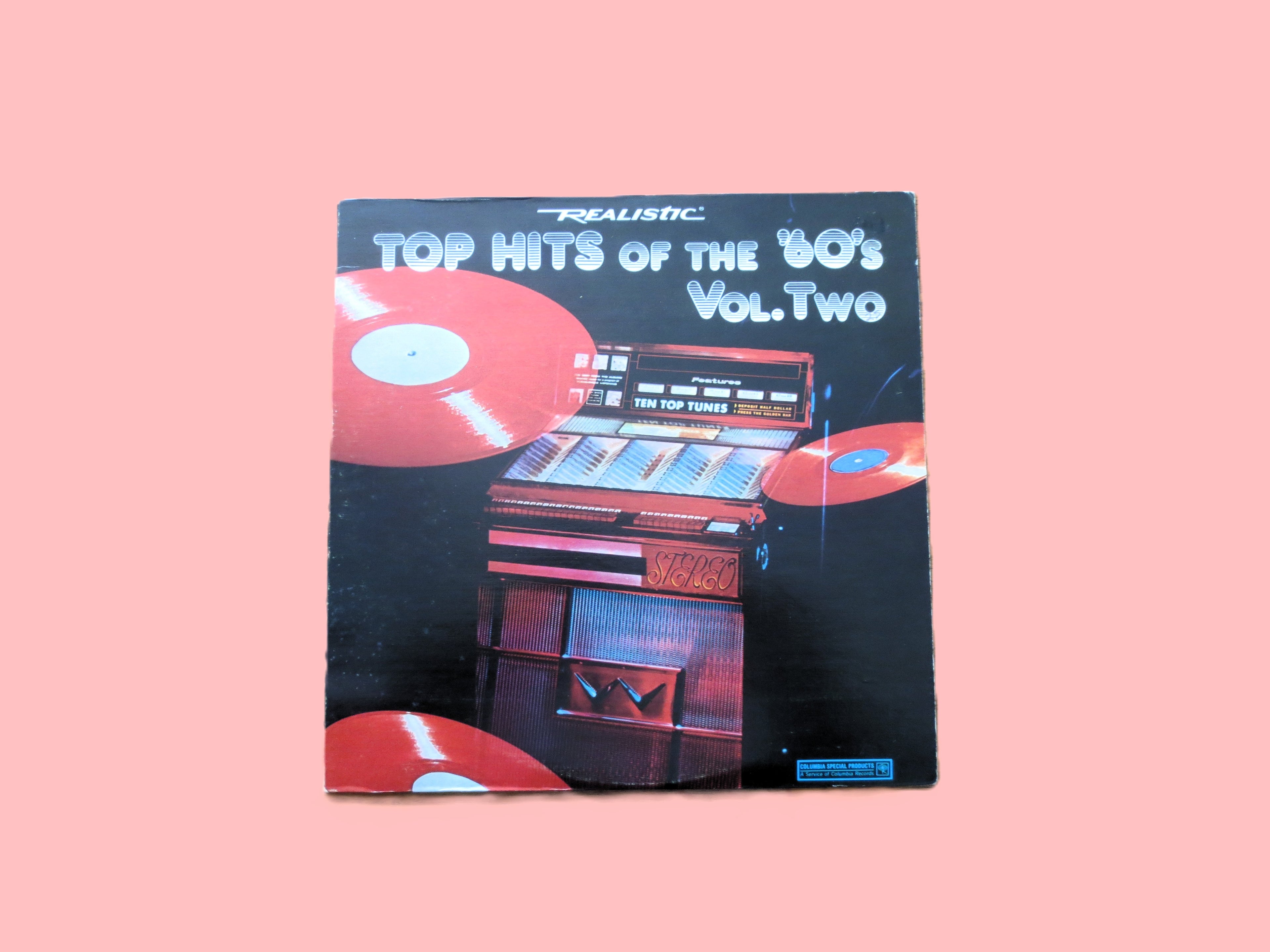REALISTIC, TOP HITS of the 60's, Vintage Album, 1975 Record, Vinyl Lp