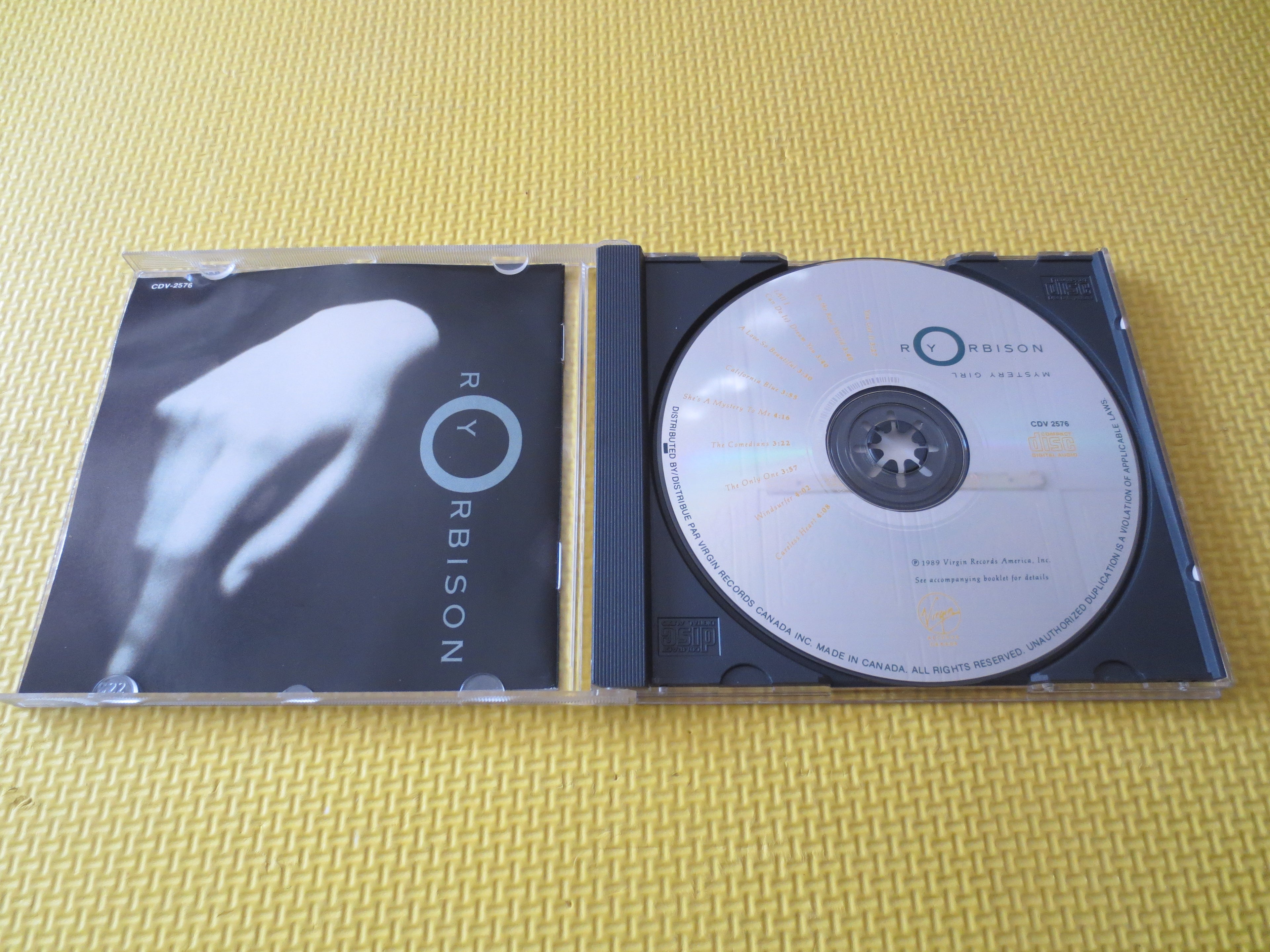 ROY ORBISON, Mystery Girl, 1988 Compact Disc, Vintage Cd