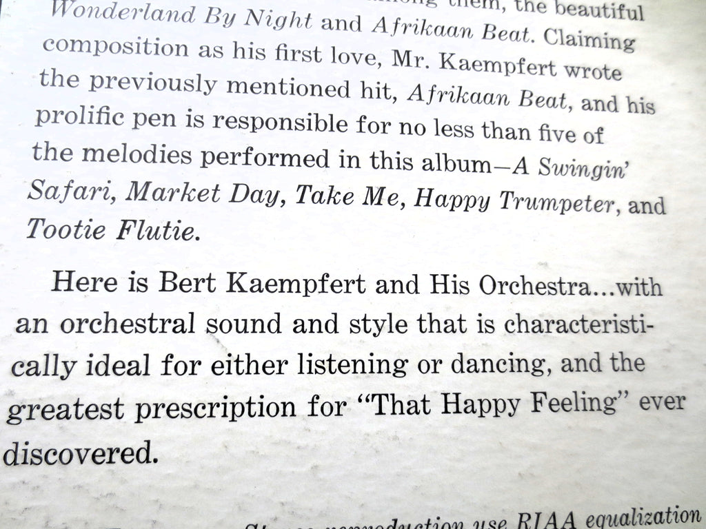Bert Kaempfert – That Happy Feeling (1962) Vinyl LP