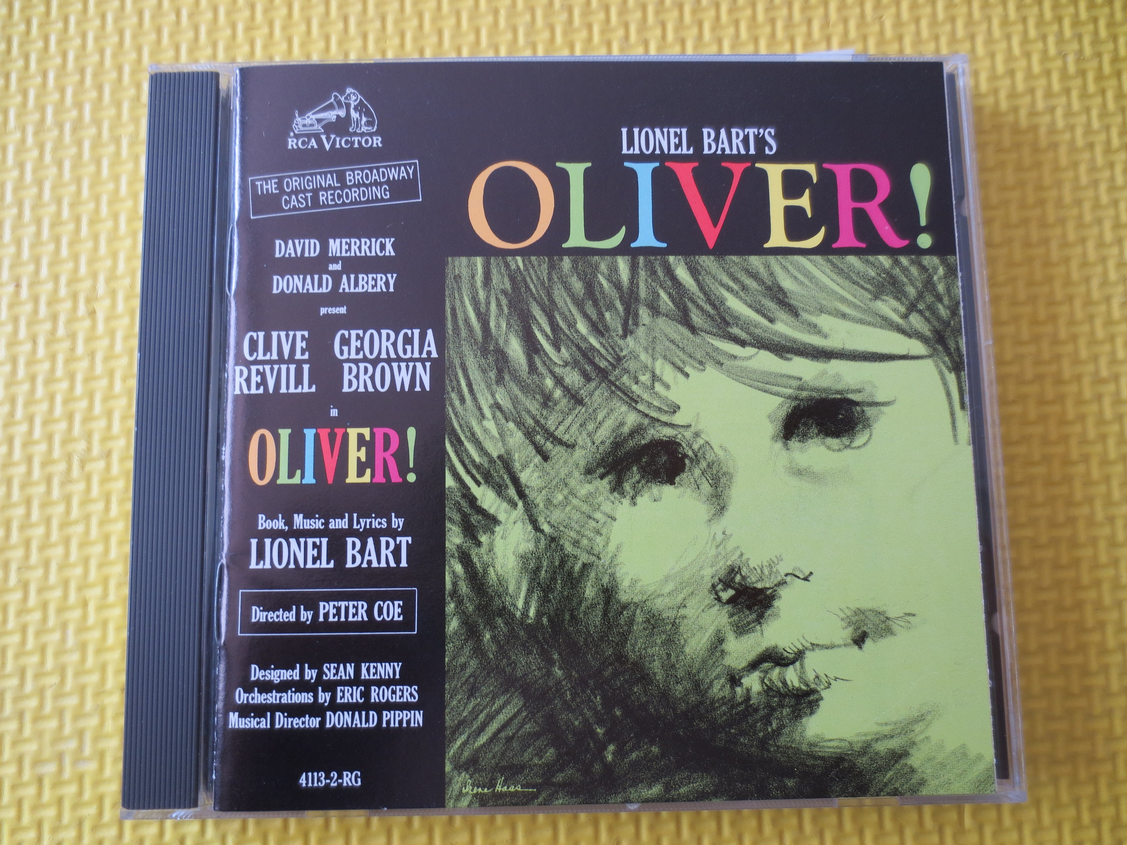OLIVER!, Broadway Soundtrack, 1985 Compact Disc, Vintage Cd