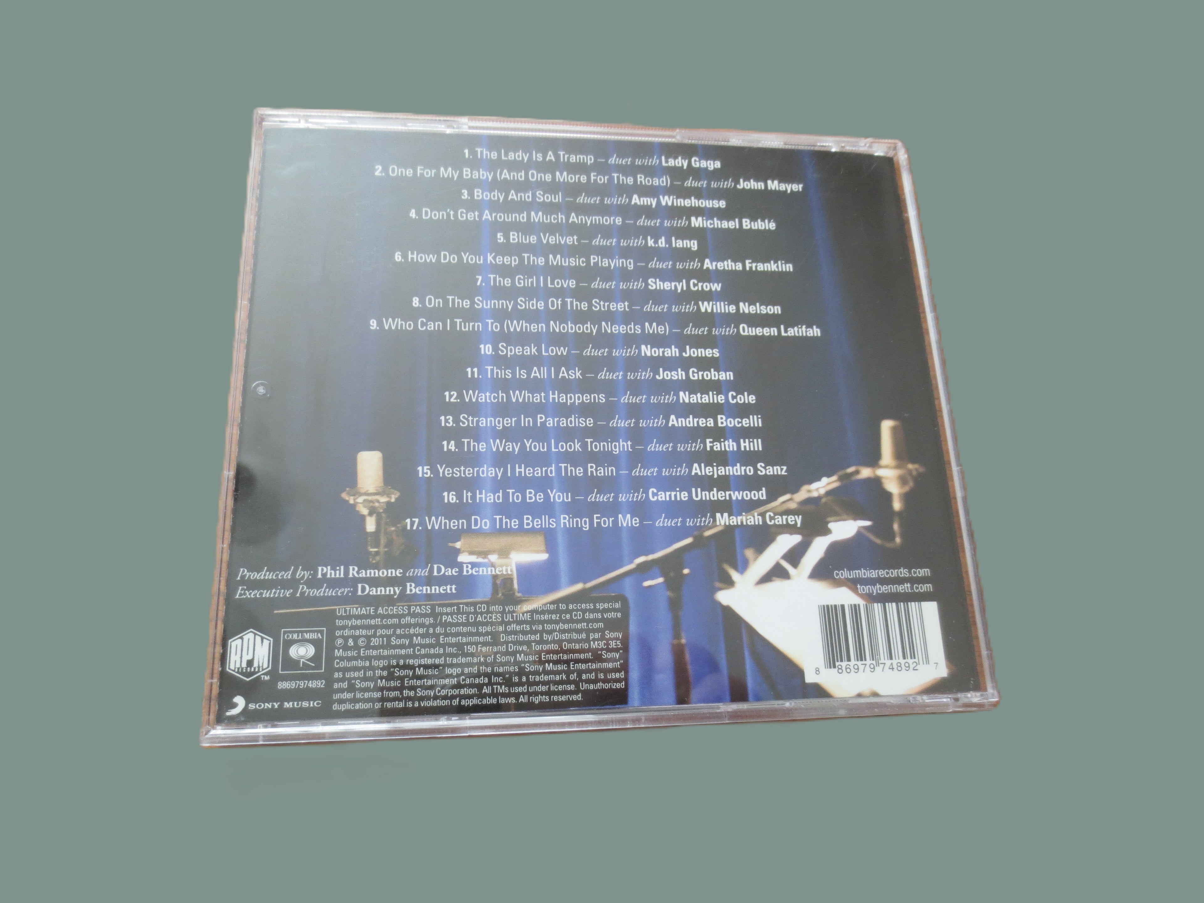 TONY BENNETT, DUETS II, Jazz, Big Band Music, 2011 Compact Disc, Vintage Cd