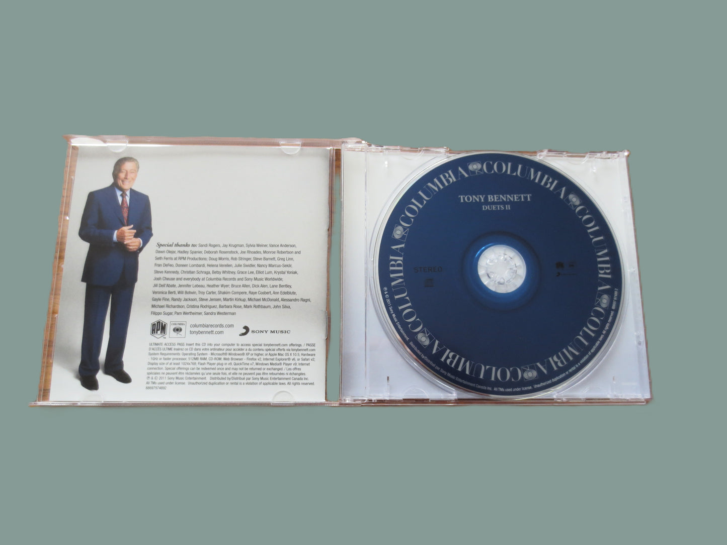TONY BENNETT, DUETS II, Jazz, Big Band Music, 2011 Compact Disc, Vintage Cd