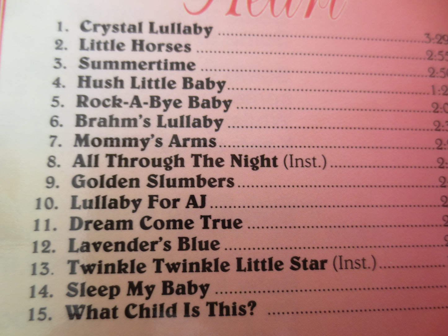 MARY HART, LULLABIES From the Heart, Mary Hart Cd, Lullabies Cd, Kids Compact Disc, Childrens Cd, Kids Cd, Childrens Music
