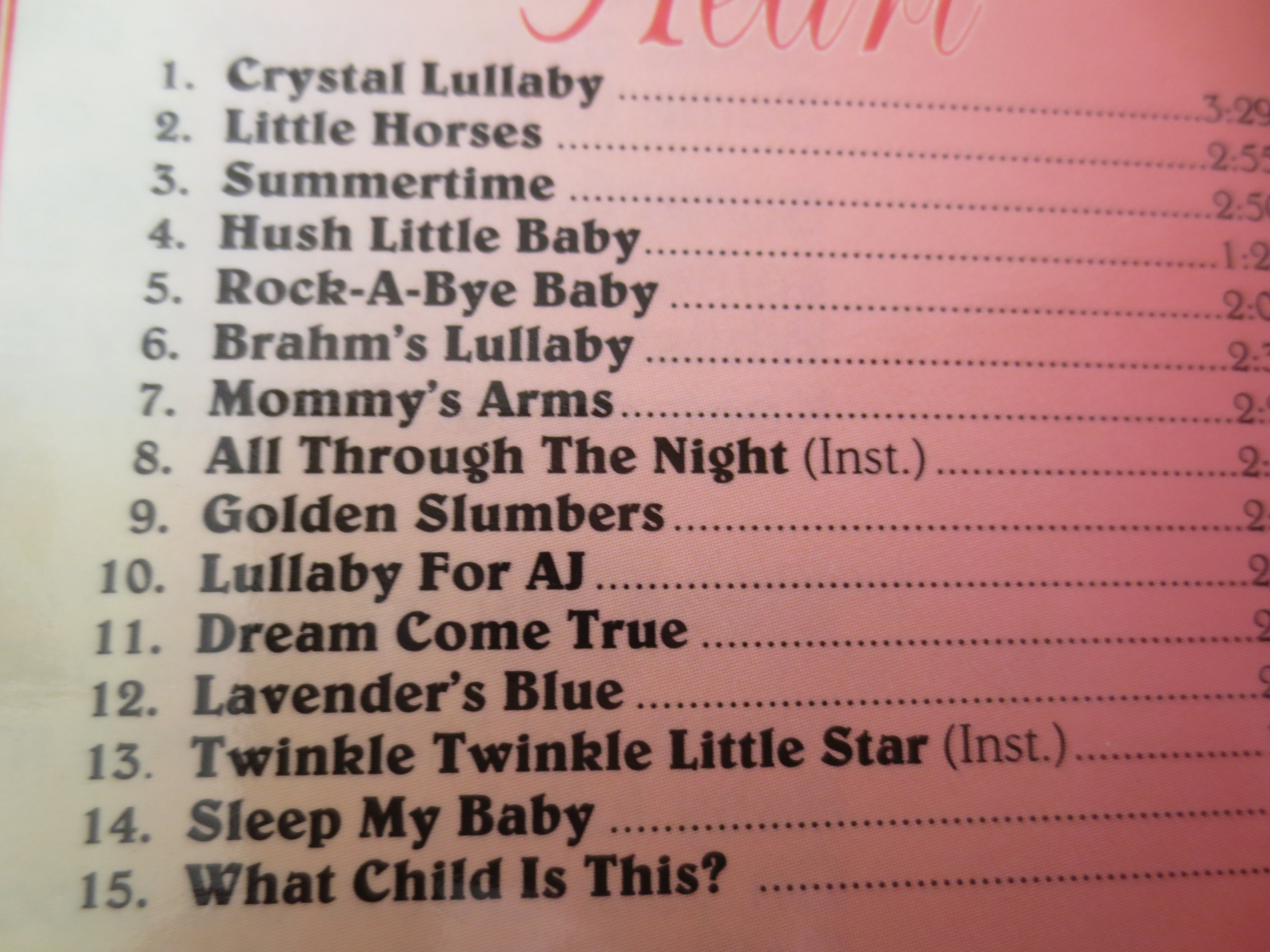 MARY HART, Lullabies, Children's Music, 1994 Compact Disc, Vintage Cd