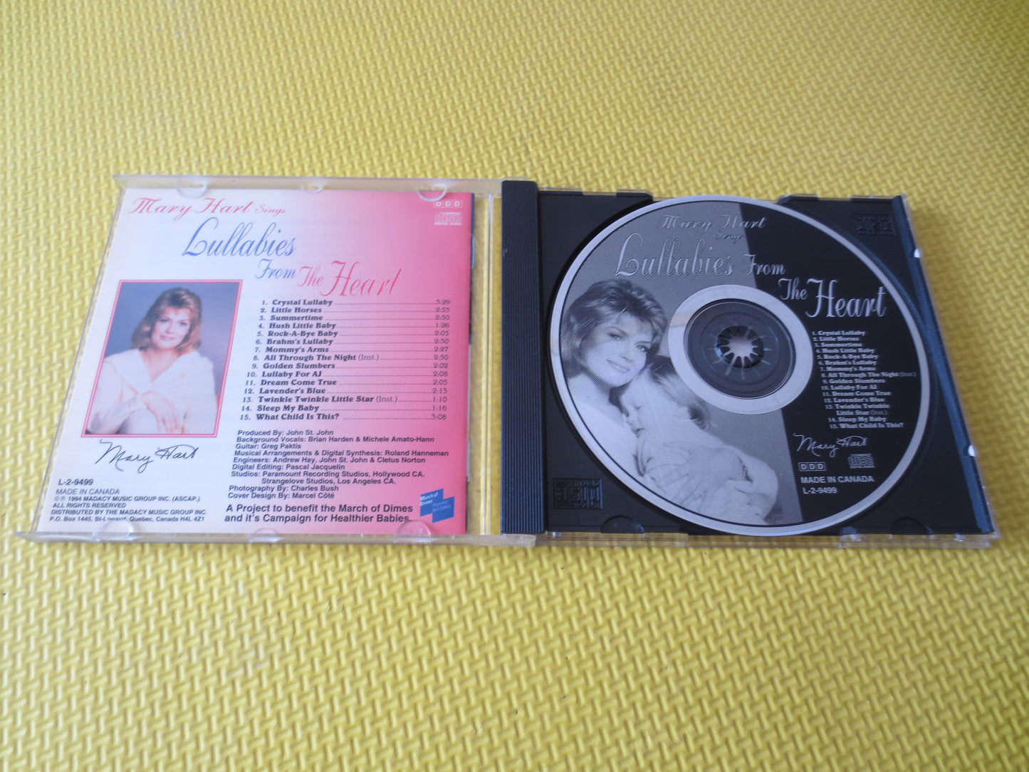 MARY HART, LULLABIES From the Heart, Mary Hart Cd, Lullabies Cd, Kids Compact Disc, Childrens Cd, Kids Cd, Childrens Music