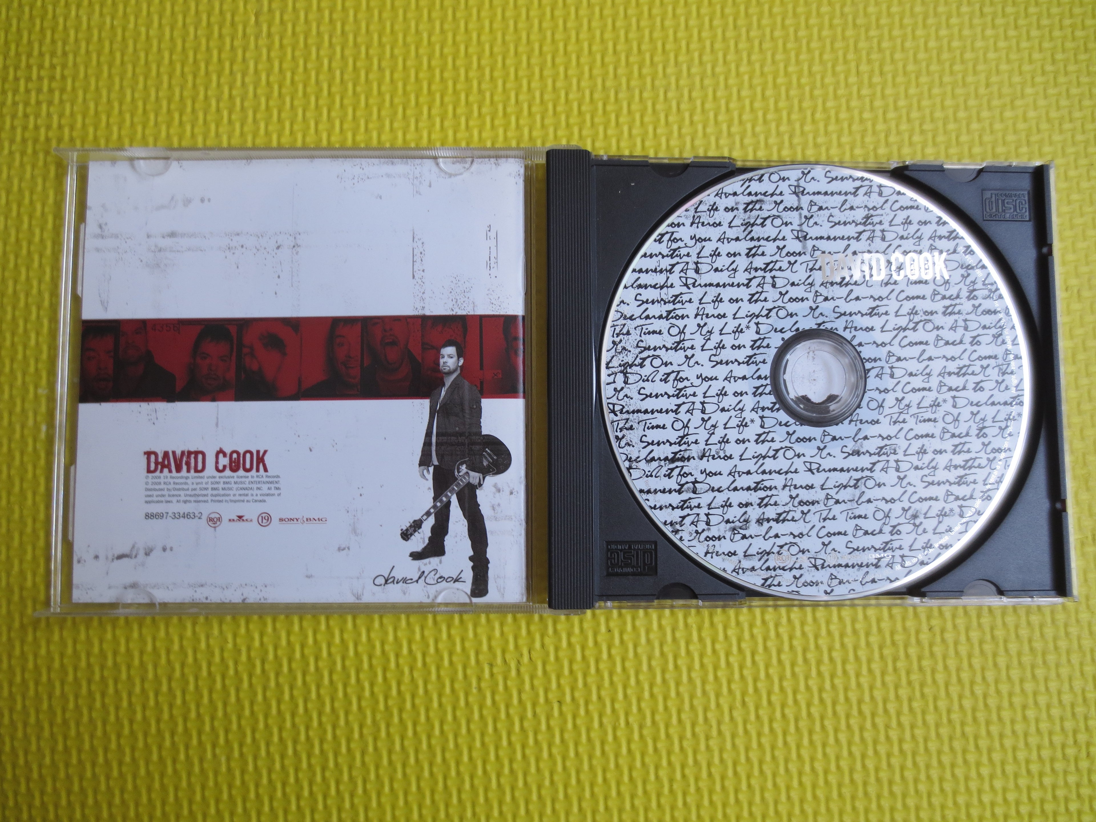 DAVID COOK, Rock Music, 2008 Compact Disc, Vintage Cd