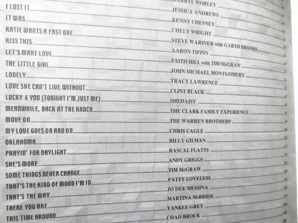 Smash Country Hits 2001 – Sheet Music Book (Piano/Vocal/Chords)