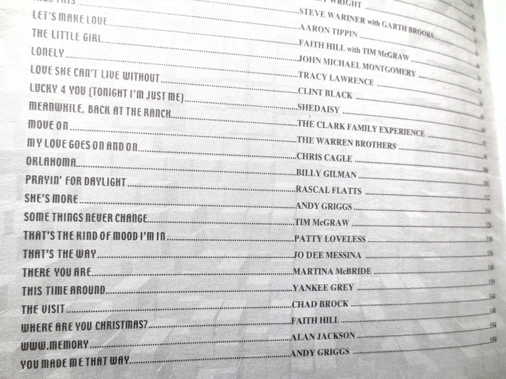 Smash Country Hits 2001 – Sheet Music Book (Piano/Vocal/Chords)