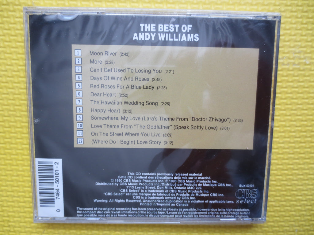 Andy Williams – The Best of Andy Williams (1990) CD — Factory Sealed