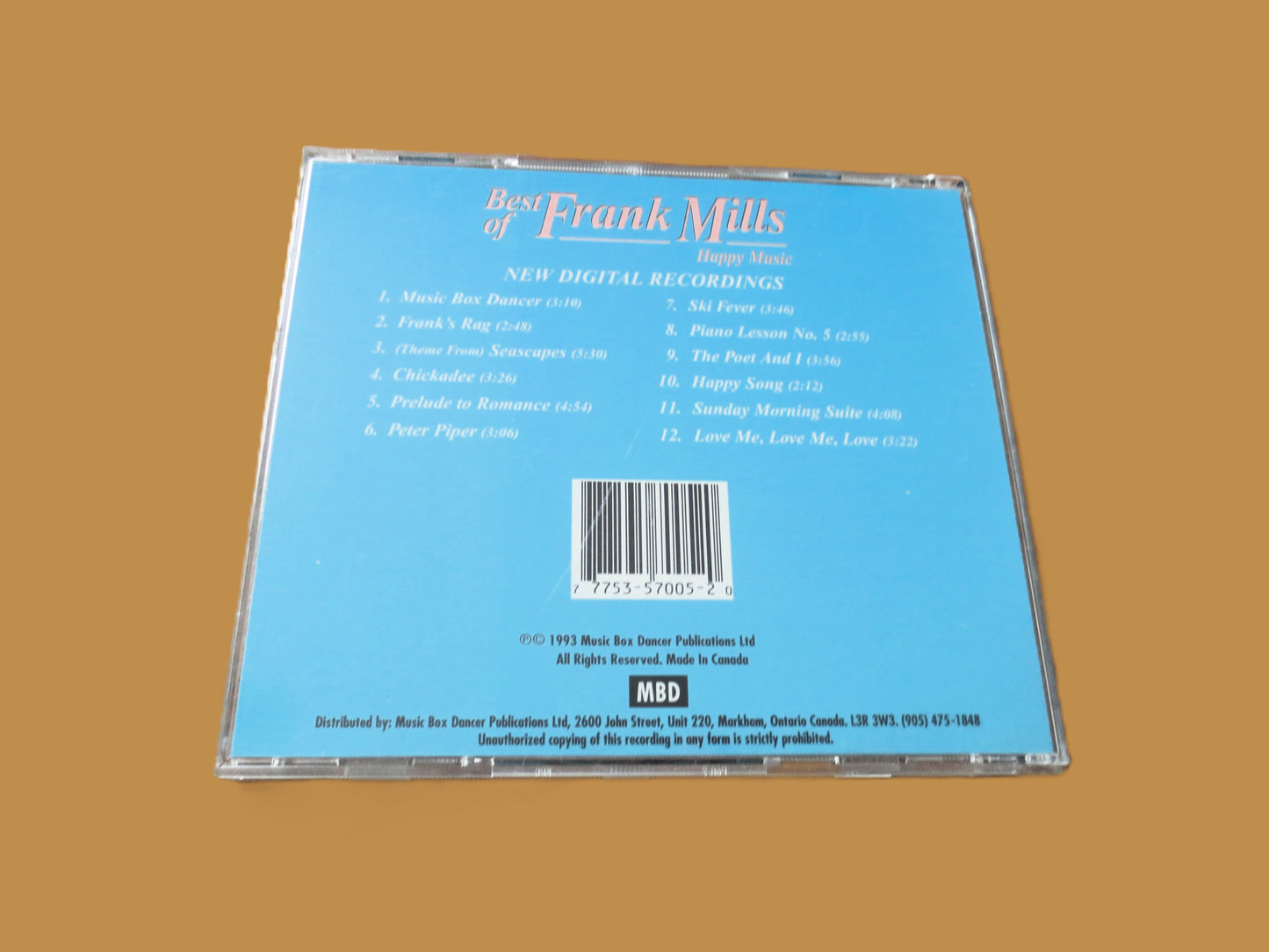 FRANK MILLS, Happy Music, 1994 Compact Disc, Vintage Cd