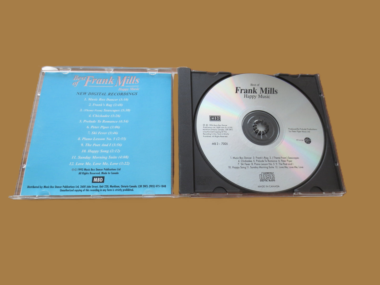 FRANK MILLS, Happy Music, 1994 Compact Disc, Vintage Cd