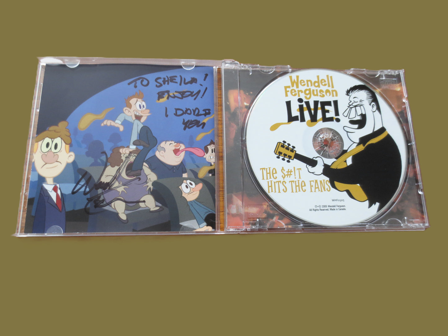 WENDELL FERGUSON, AUTOGRAPHED, Live - The Shit Hits The Fans, 2005 Compact Disc, Vintage Cd