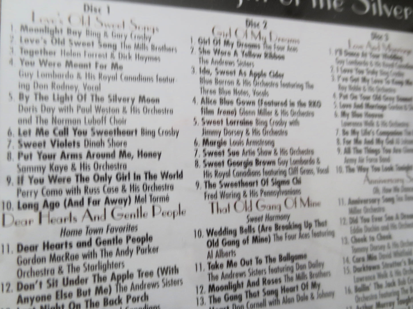 By the Light of the Silvery Moon, READERS DIGEST, 4 Disc's, 2005 Compact Disc, Vintage Cd