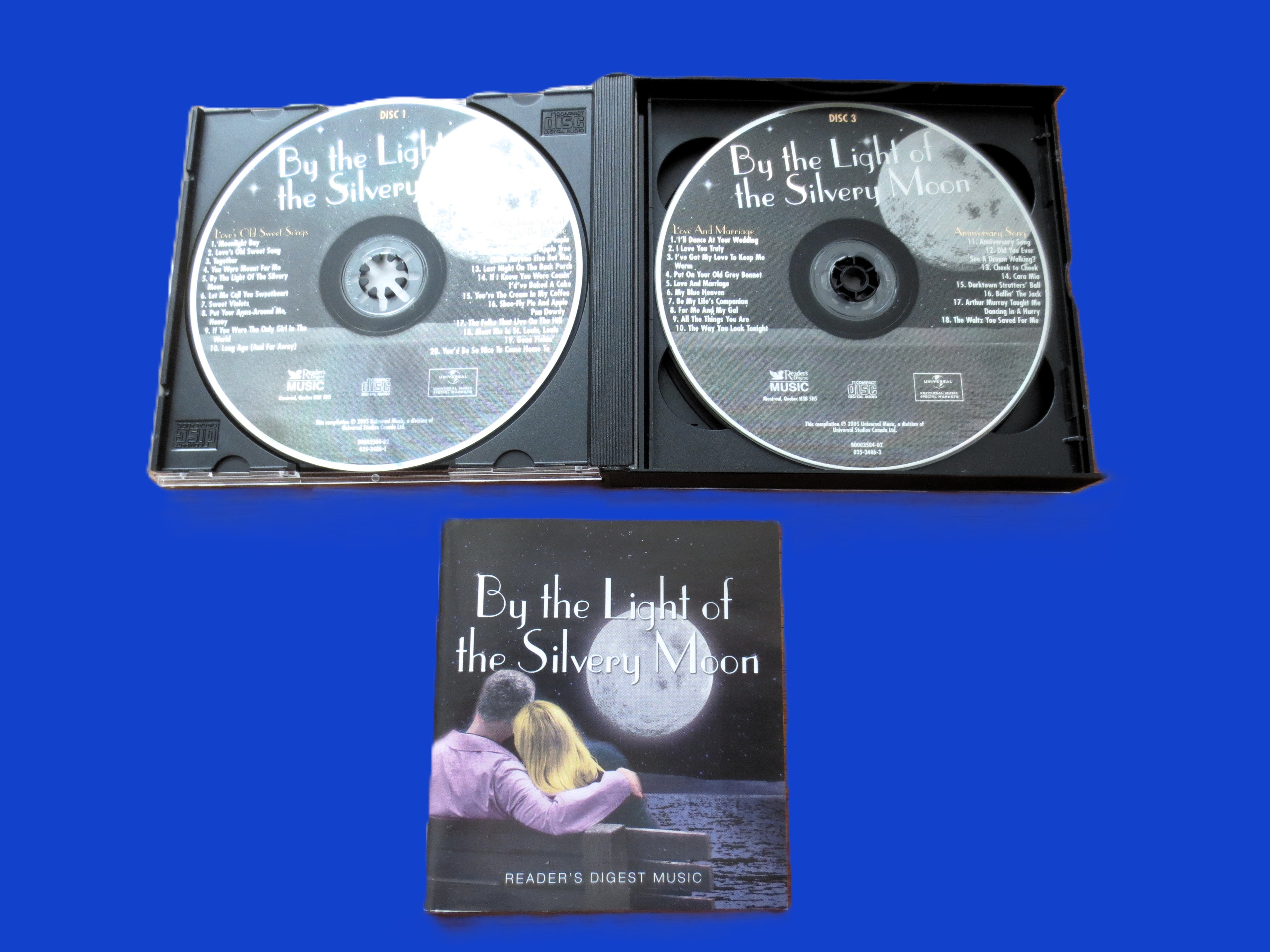 By the Light of the Silvery Moon, READERS DIGEST, 4 Disc's, 2005 Compact Disc, Vintage Cd