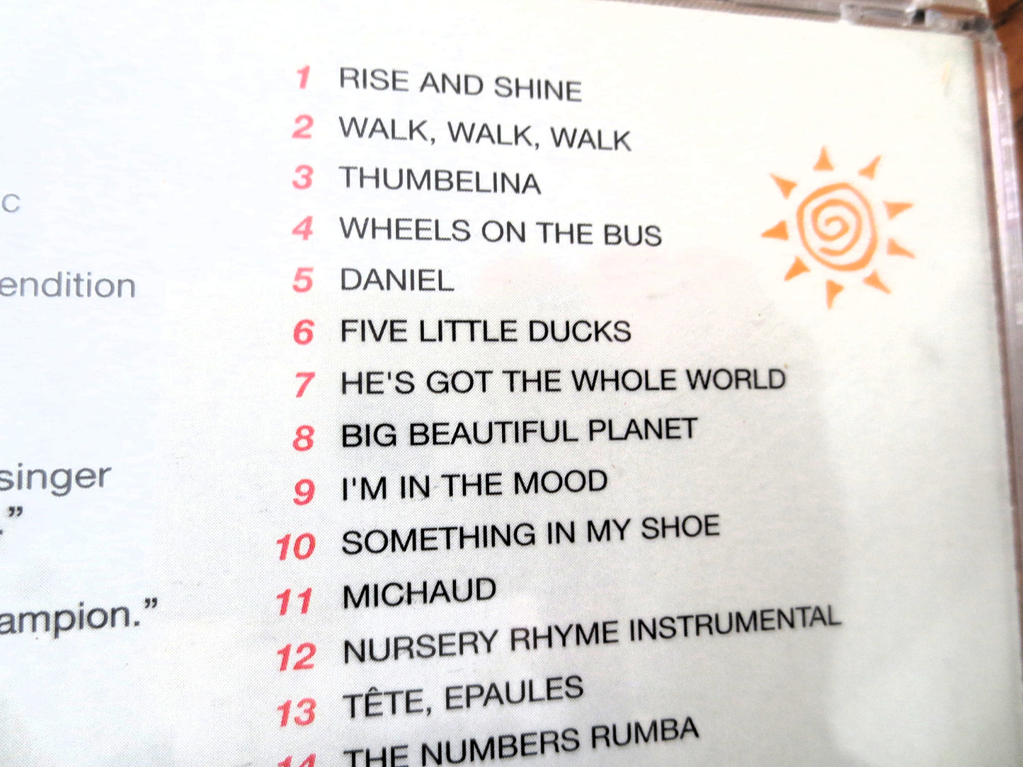 RAFFI, Rise and Shine, Children's Music, 1982 Compact Disc, Vintage Cd