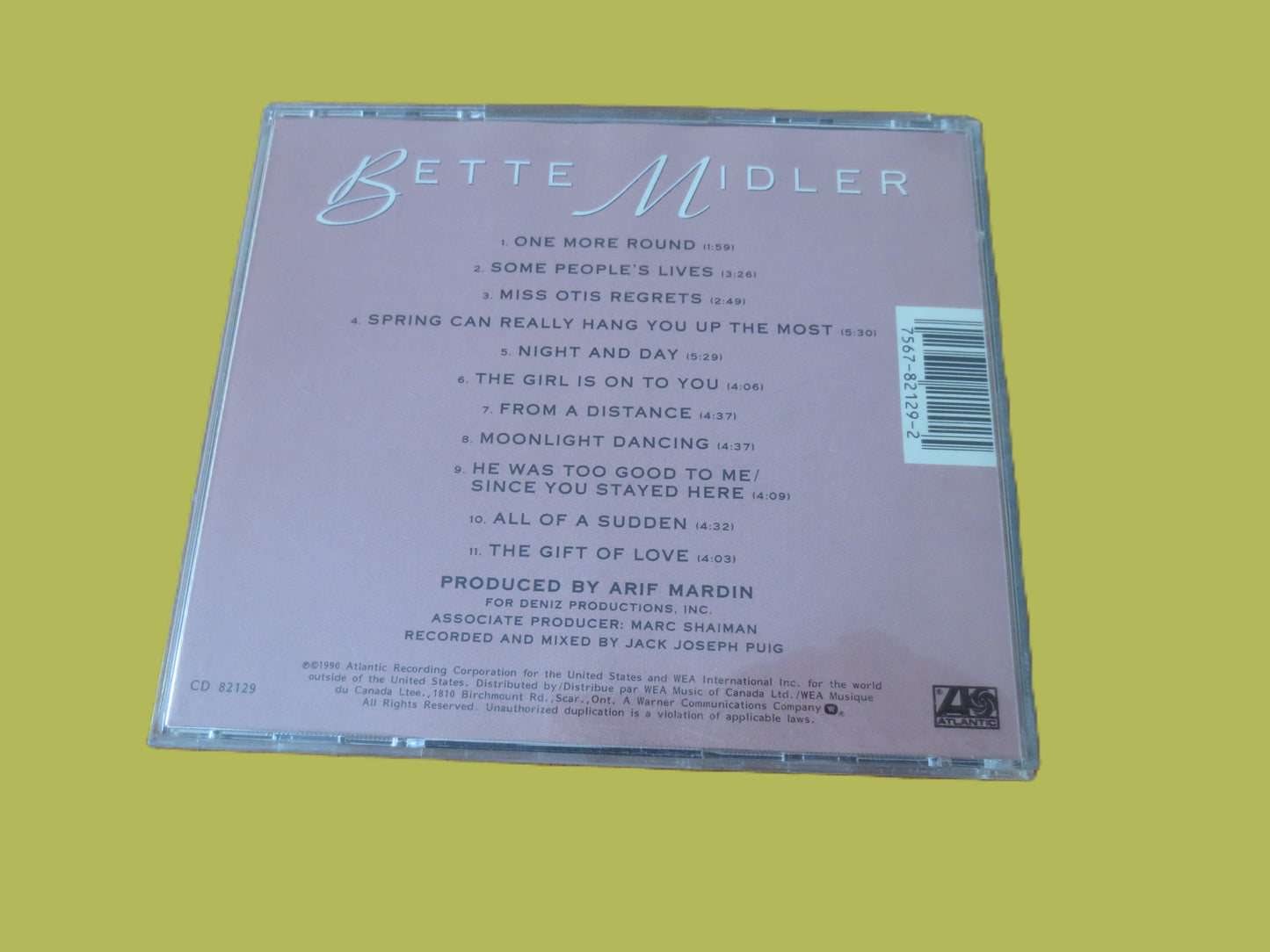 BETTE MIDLER, Some People's Lives, 1990 Compact Disc, Vintage Cd