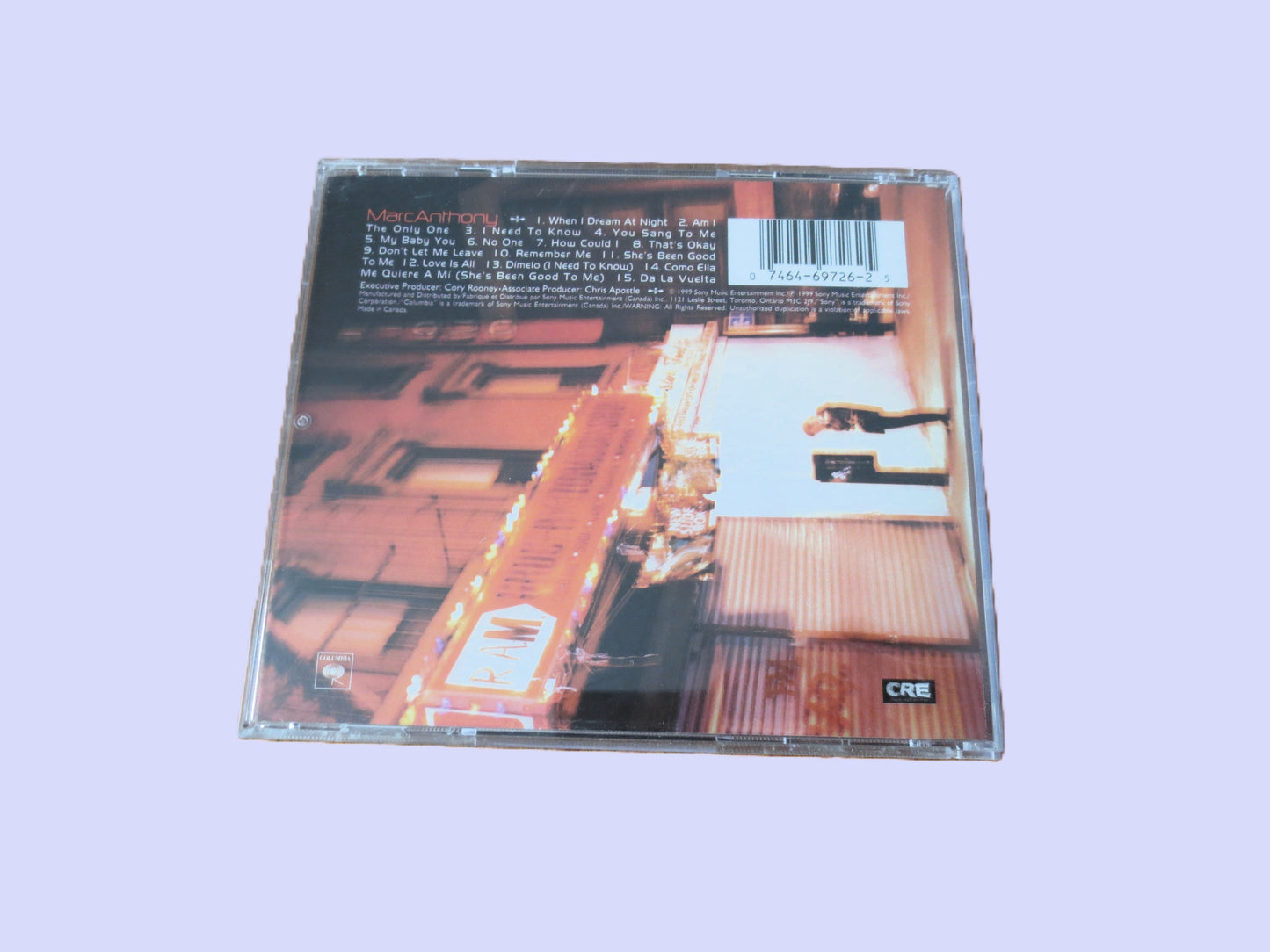 MARC ANTHONY, Pop Music, 1999 Compact Disc, Vintage Cd