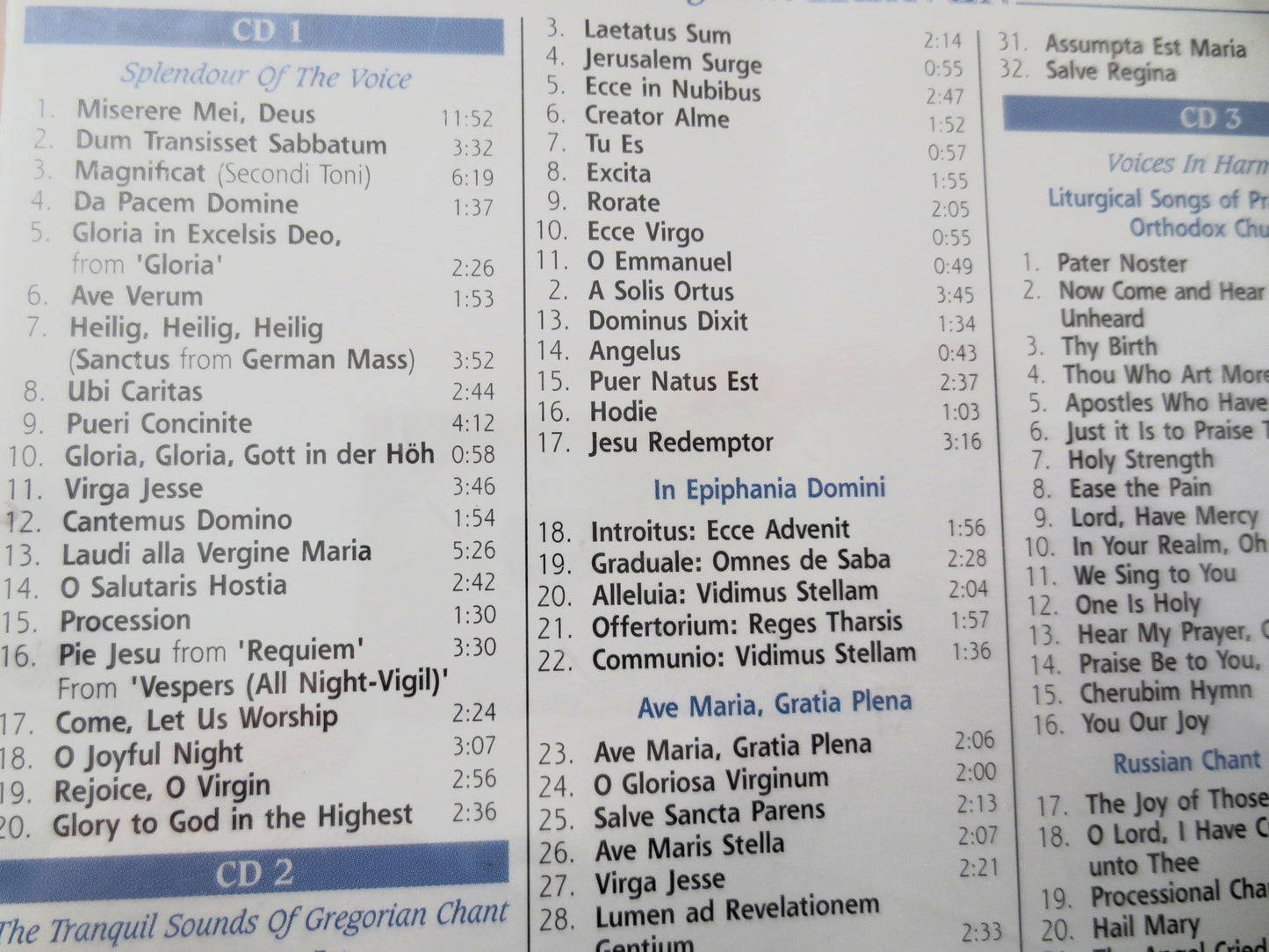 VOICES for HEAVEN, Readers Digest, 3 Disc's, 2003 Compact Disc, Vintage Cd