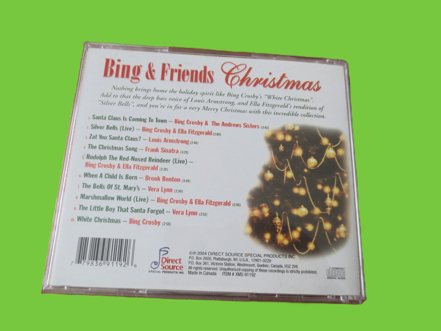 BING CROSBY, White CHRISTMAS, Frank Sinatra, 2004 Compact Disc, Vintage Cd