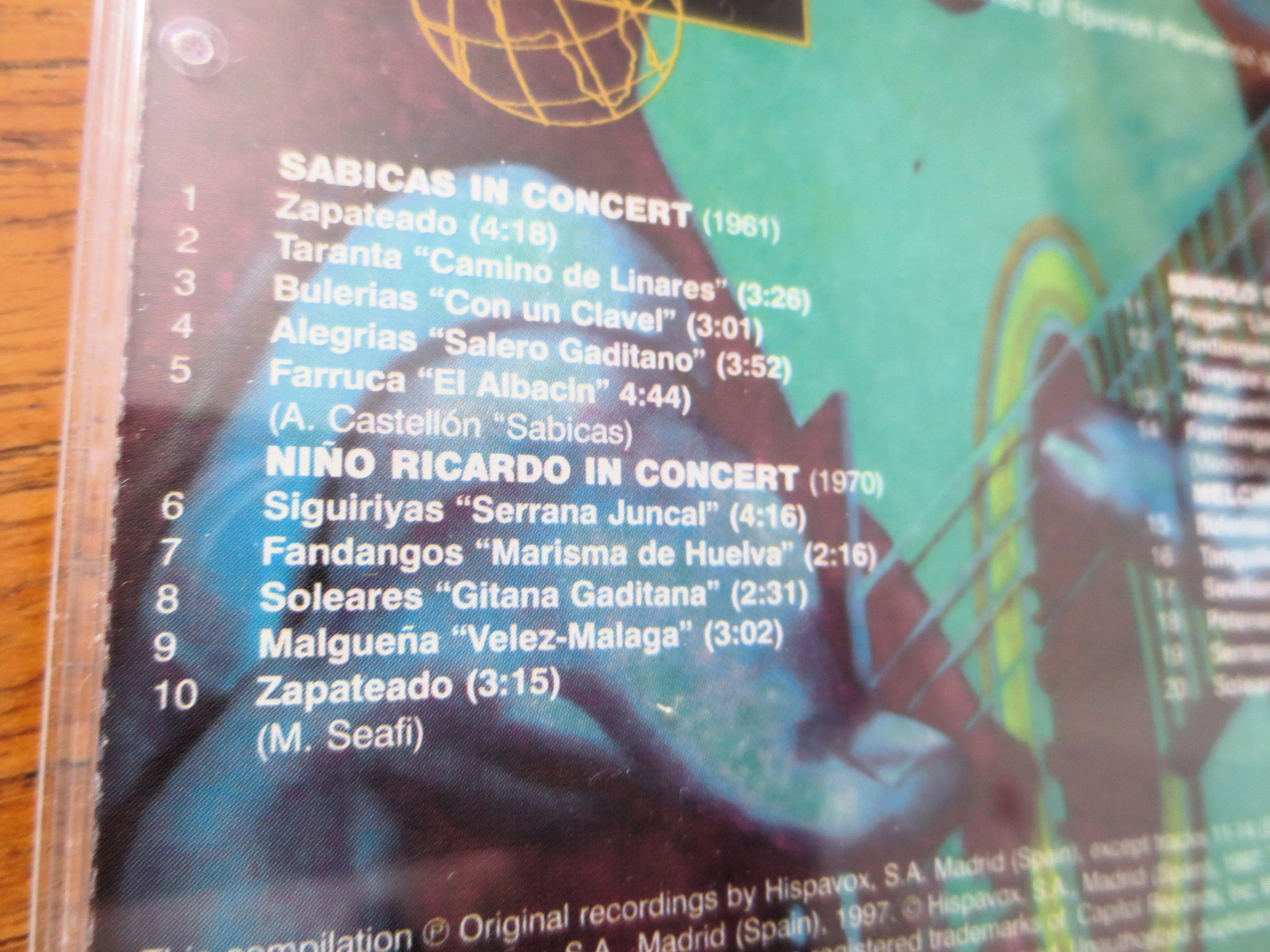 MASTERS of FLAMENCO GUITAR, Flamenco Music, 1997 Compact Disc, Vintage Cd
