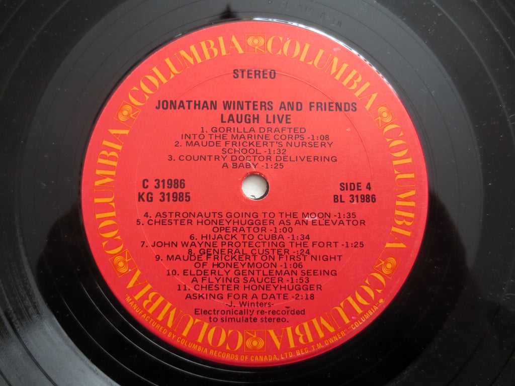 JONATHAN WINTERS, Laugh LIVE, Double Album, 1973 Record, Vinyl Lp
