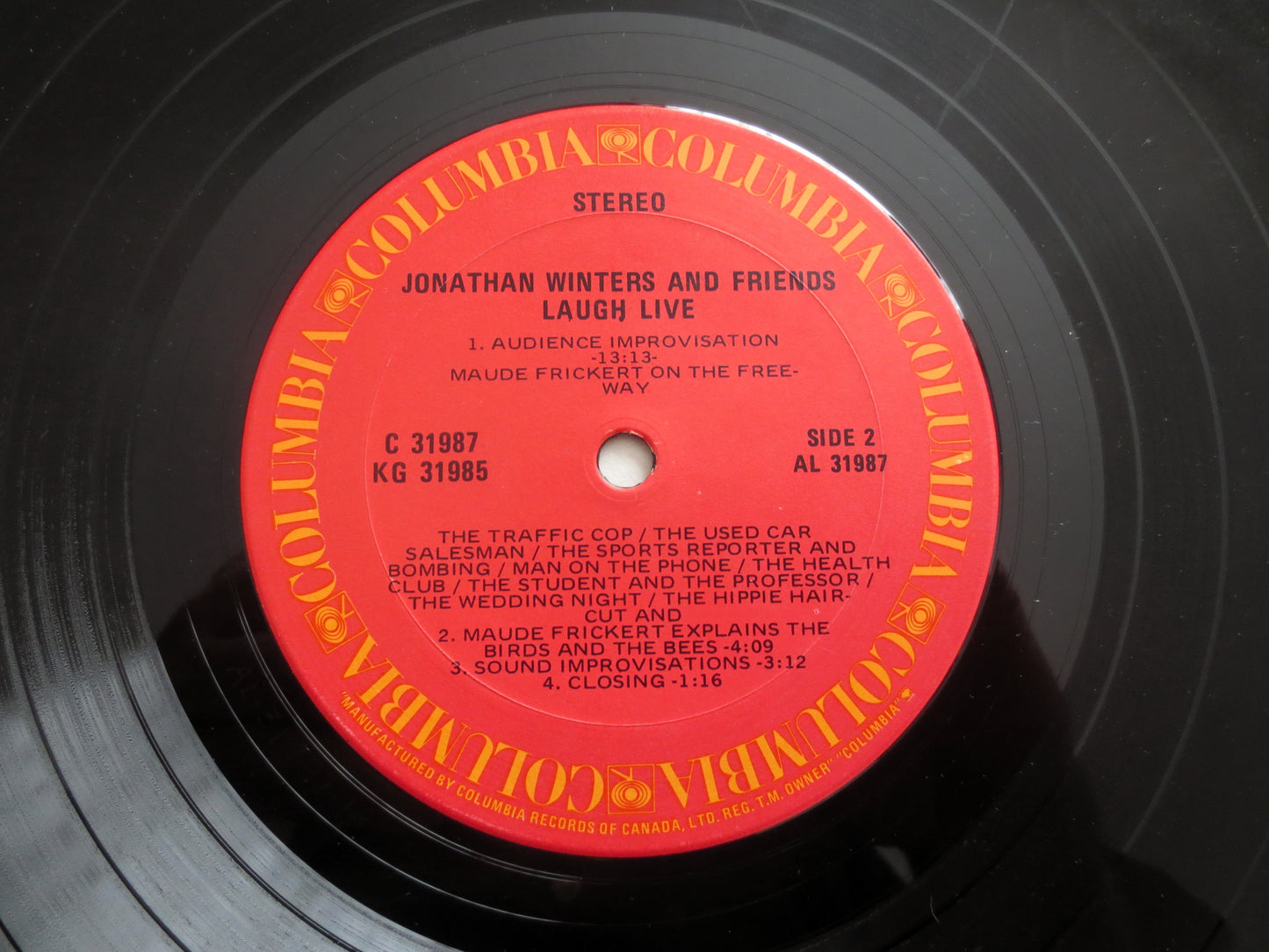 JONATHAN WINTERS, Laugh LIVE, Double Album, 1973 Record, Vinyl Lp