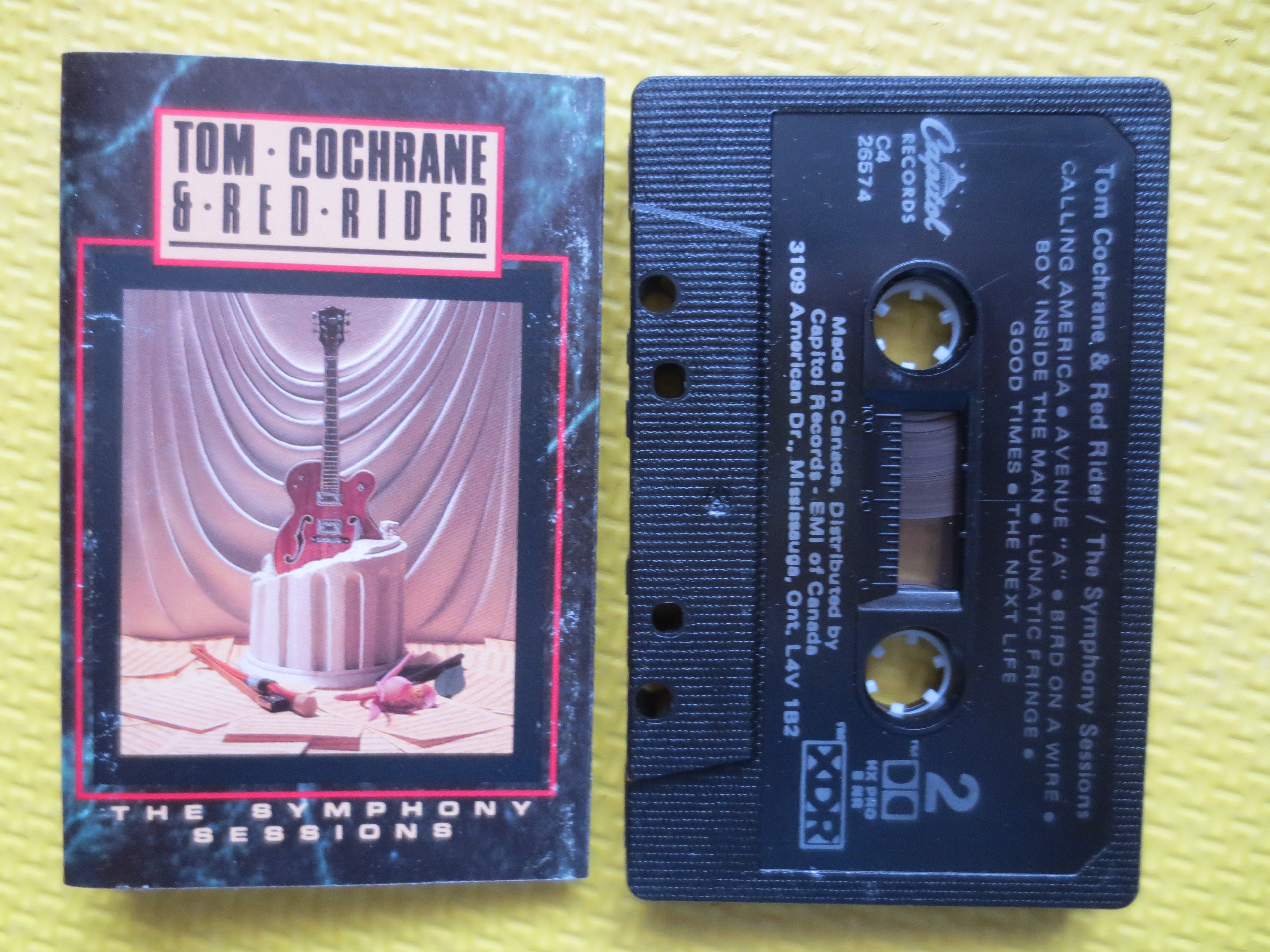 TOM COCHRANE & Red Rider, The Symphony Sessions, 1989 Cassette Tape, Vintage Cassette