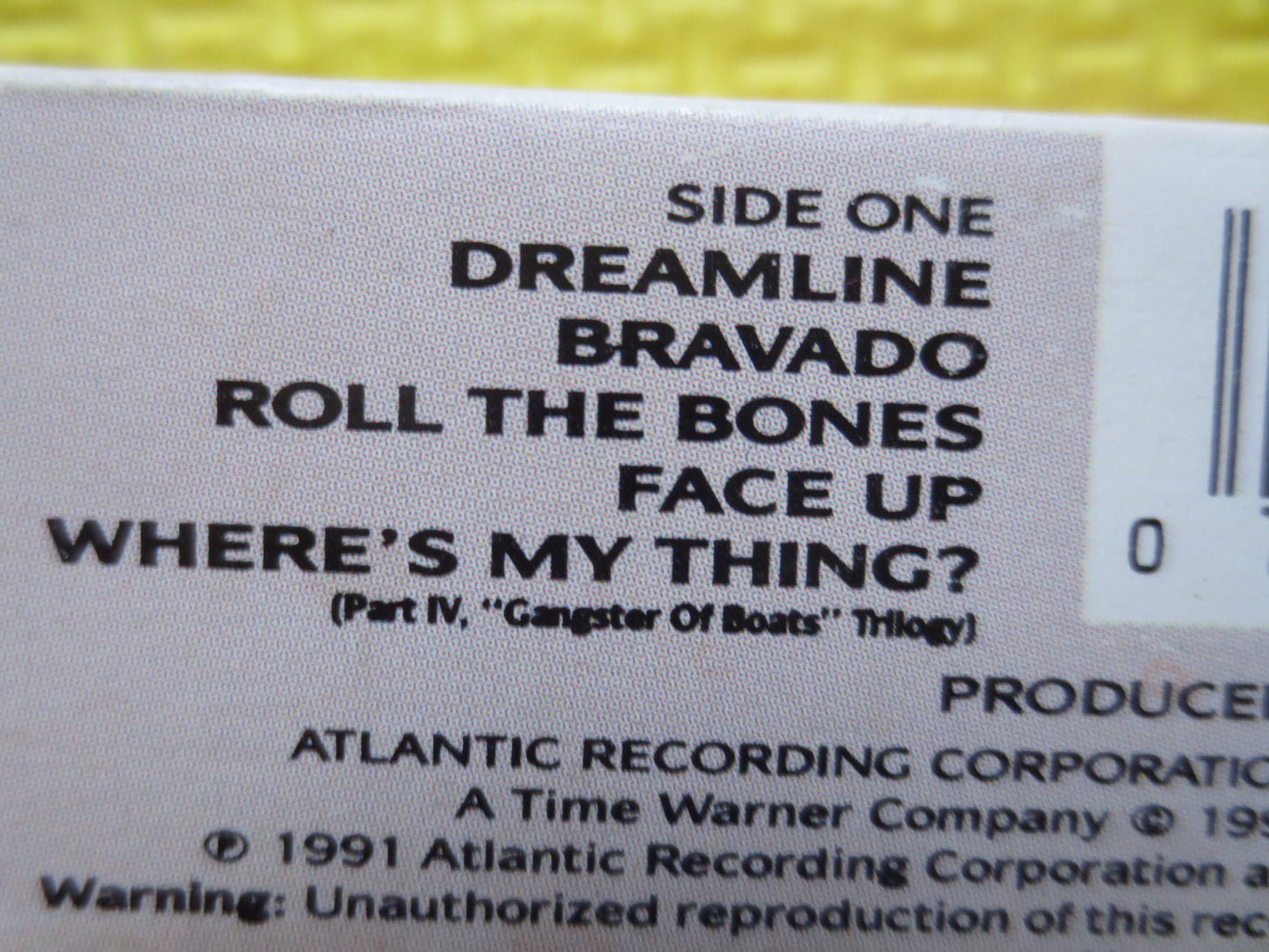 RUSH, Roll the Bones, RUSH Tapes, RUSH Cassette, Tape, Rush Album, Music Cassette, Rock Music Tape, Classic Rock Tape, Tapes, 1991 Cassette