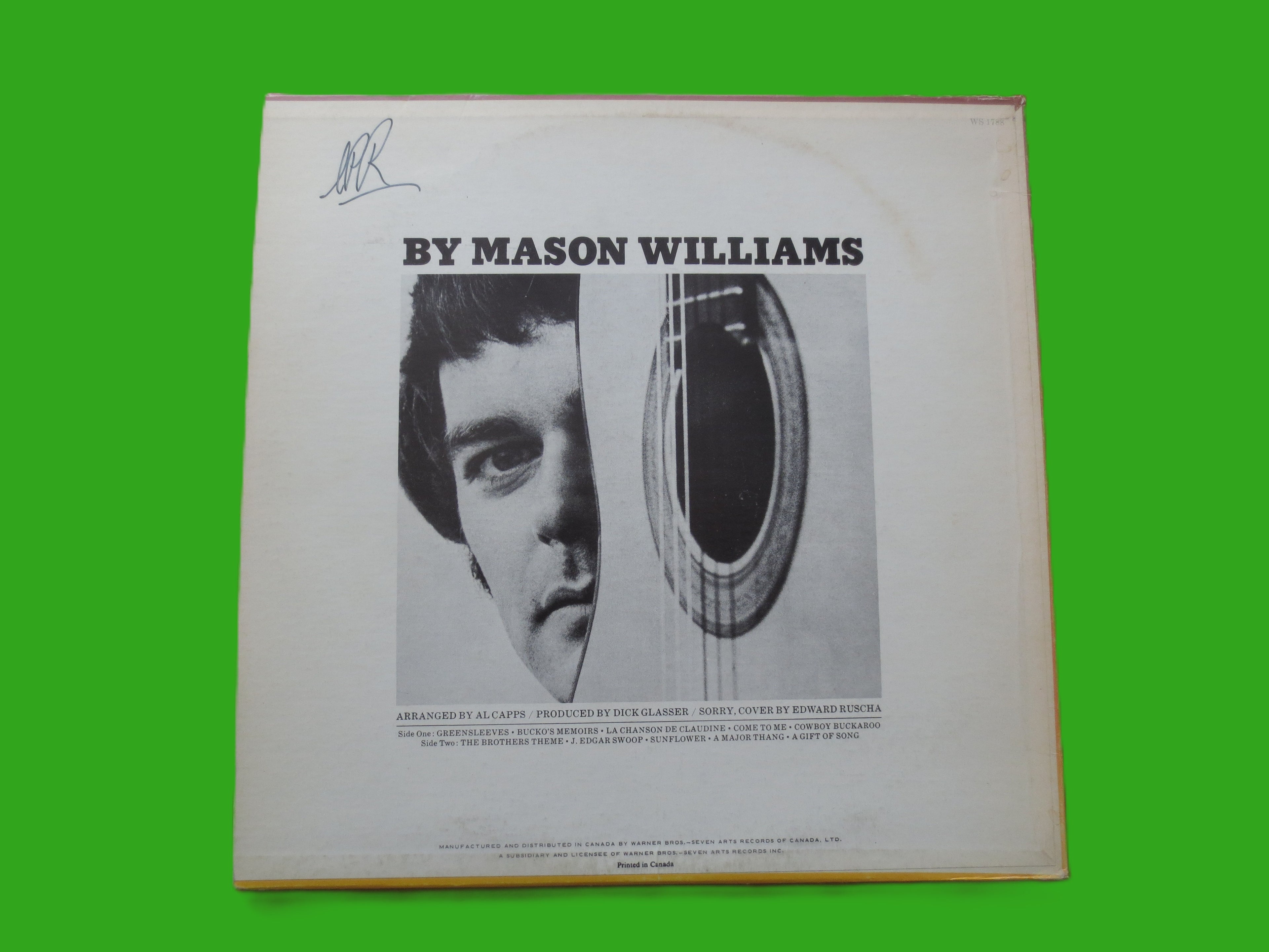 Music By MASON WILLIAMS, Vintage Album, 1969 Record, Vinyl Lp