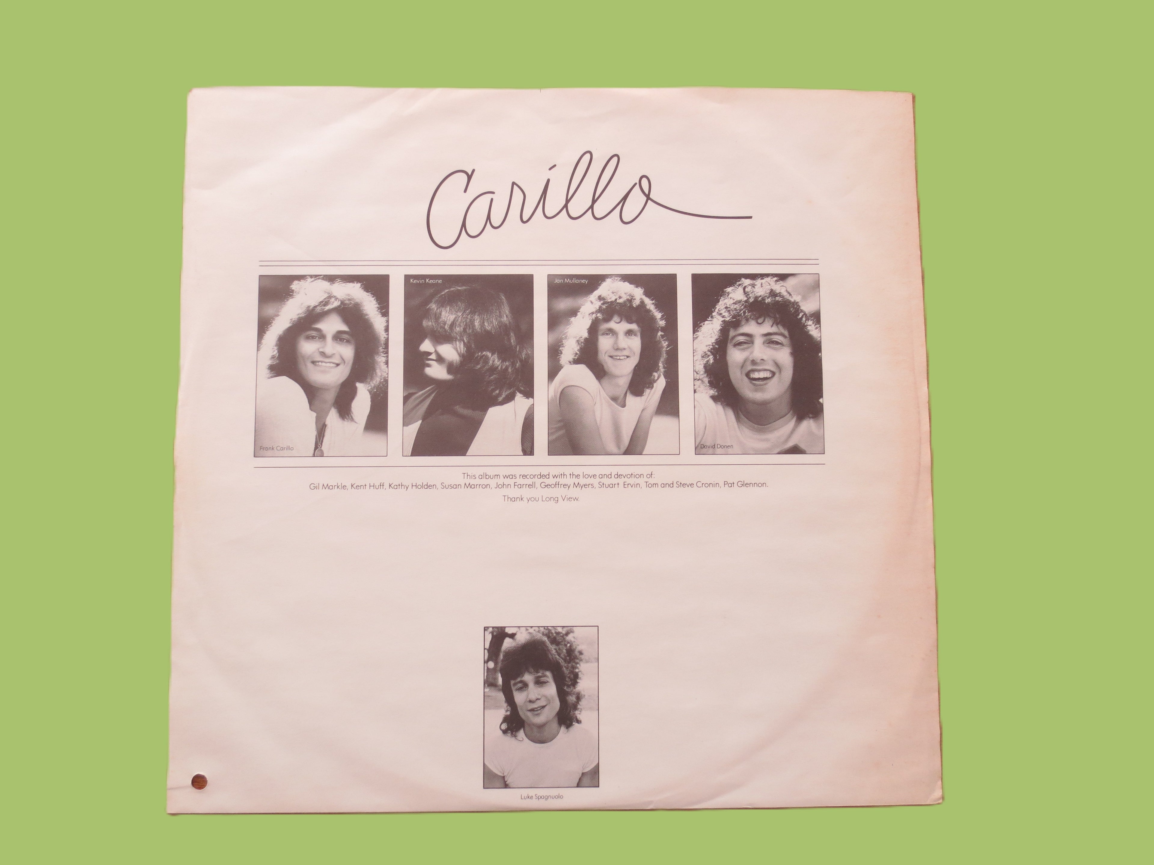 CARILLO, Rings Around the Moon, Vintage Album, 1978 Record, Vinyl Lp