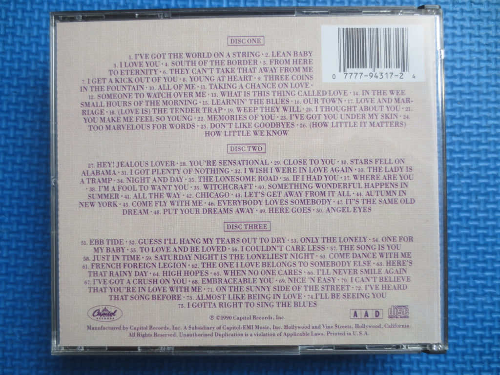 FRANK SINATRA Cd: The Capitol Years, 3 Discs, 1990 Compact Disc, Vintage Cd
