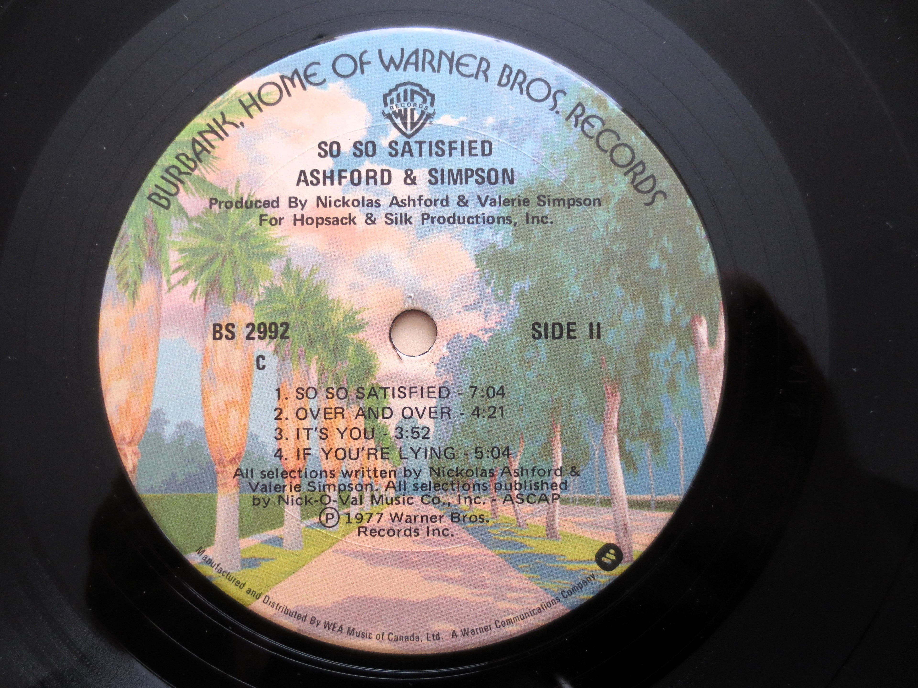 ASHFORD and SIMPSON, So So Satisfied, Vintage Album, 1977 Record, Vinyl Lp