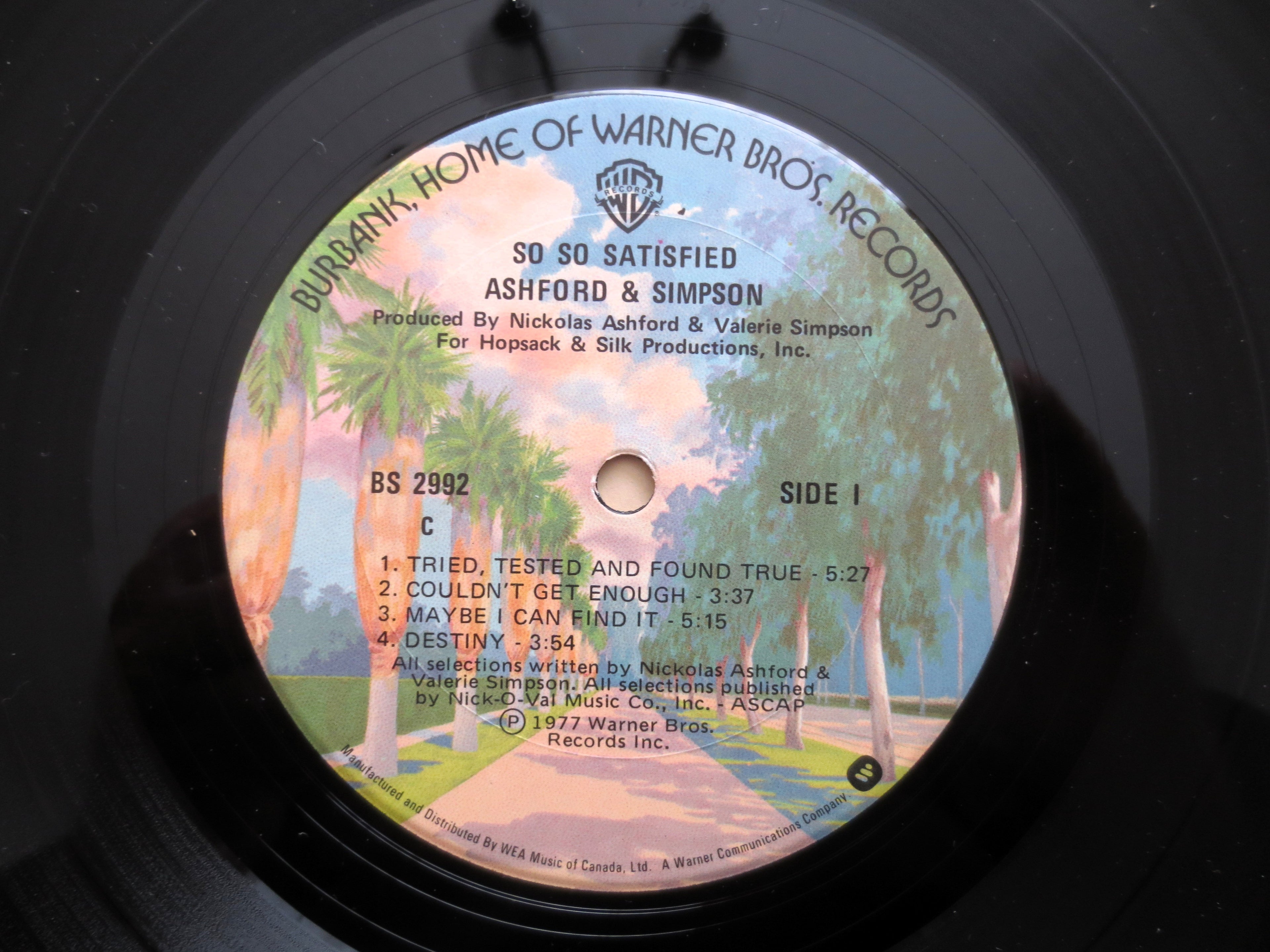ASHFORD and SIMPSON, So So Satisfied, Vintage Album, 1977 Record, Vinyl Lp