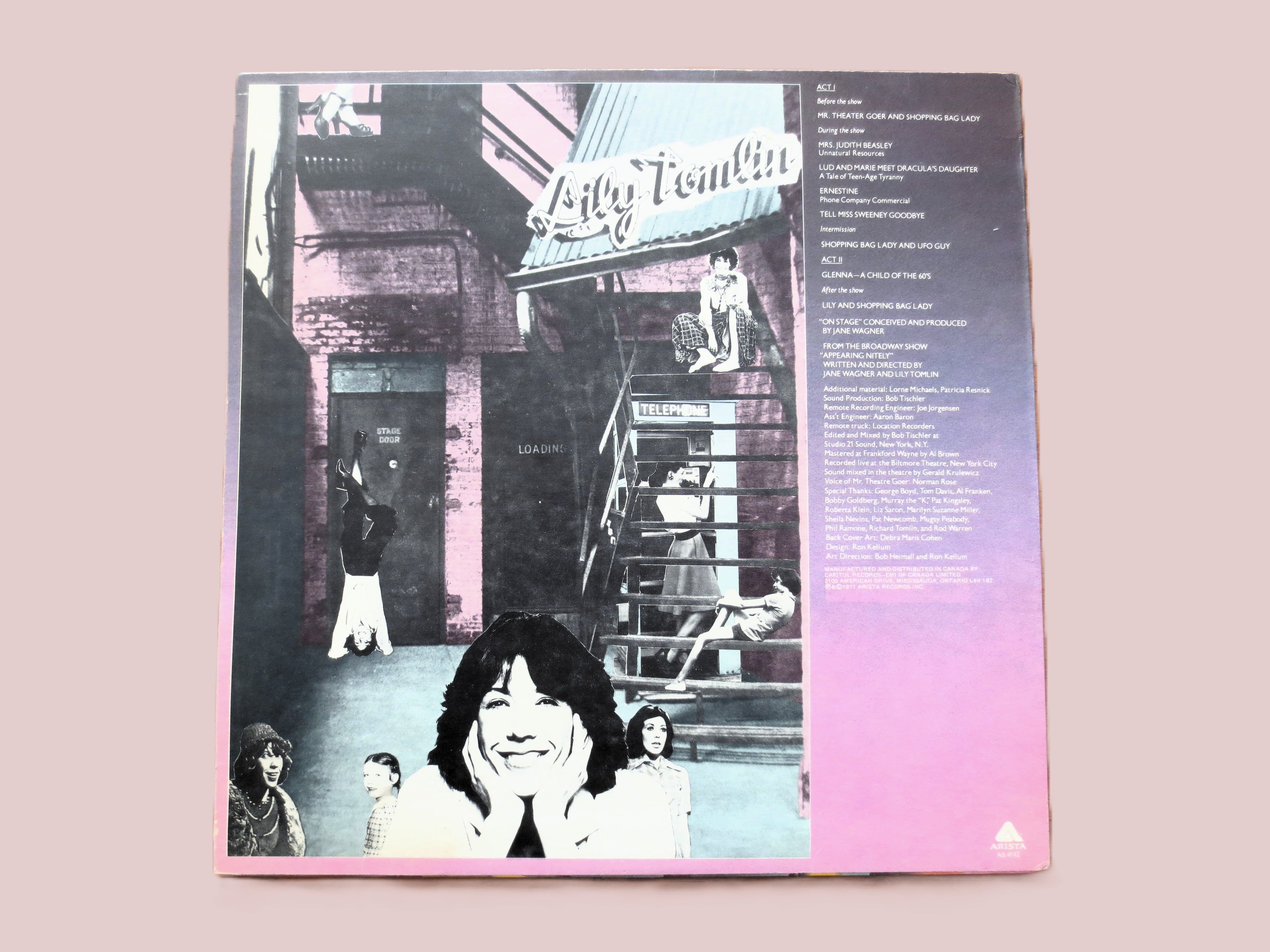 LILY TOMLIN, On STAGE, Vintage Album, 1977 Record, Vinyl Lp