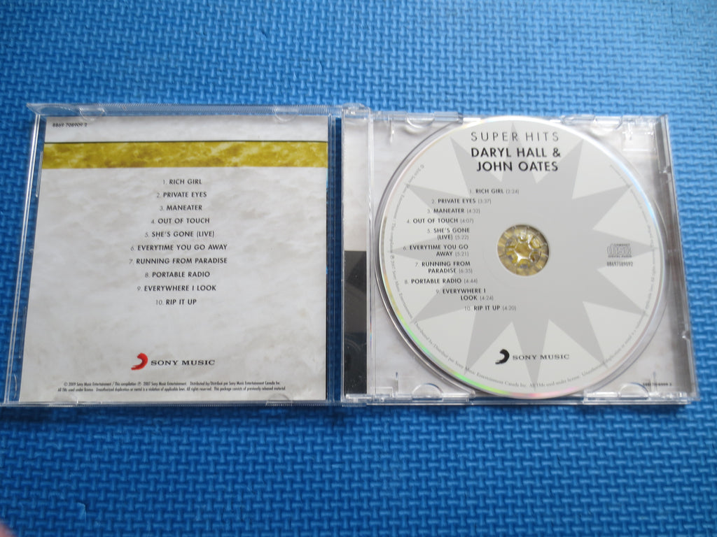 HALL and OATES, SUPER Hits, Hall and Oates Cd, Hall and Oates Album, Rock Albums, Hall and Oates Lp, Rock Cds, Vintage Cd, Rock Compact Disc