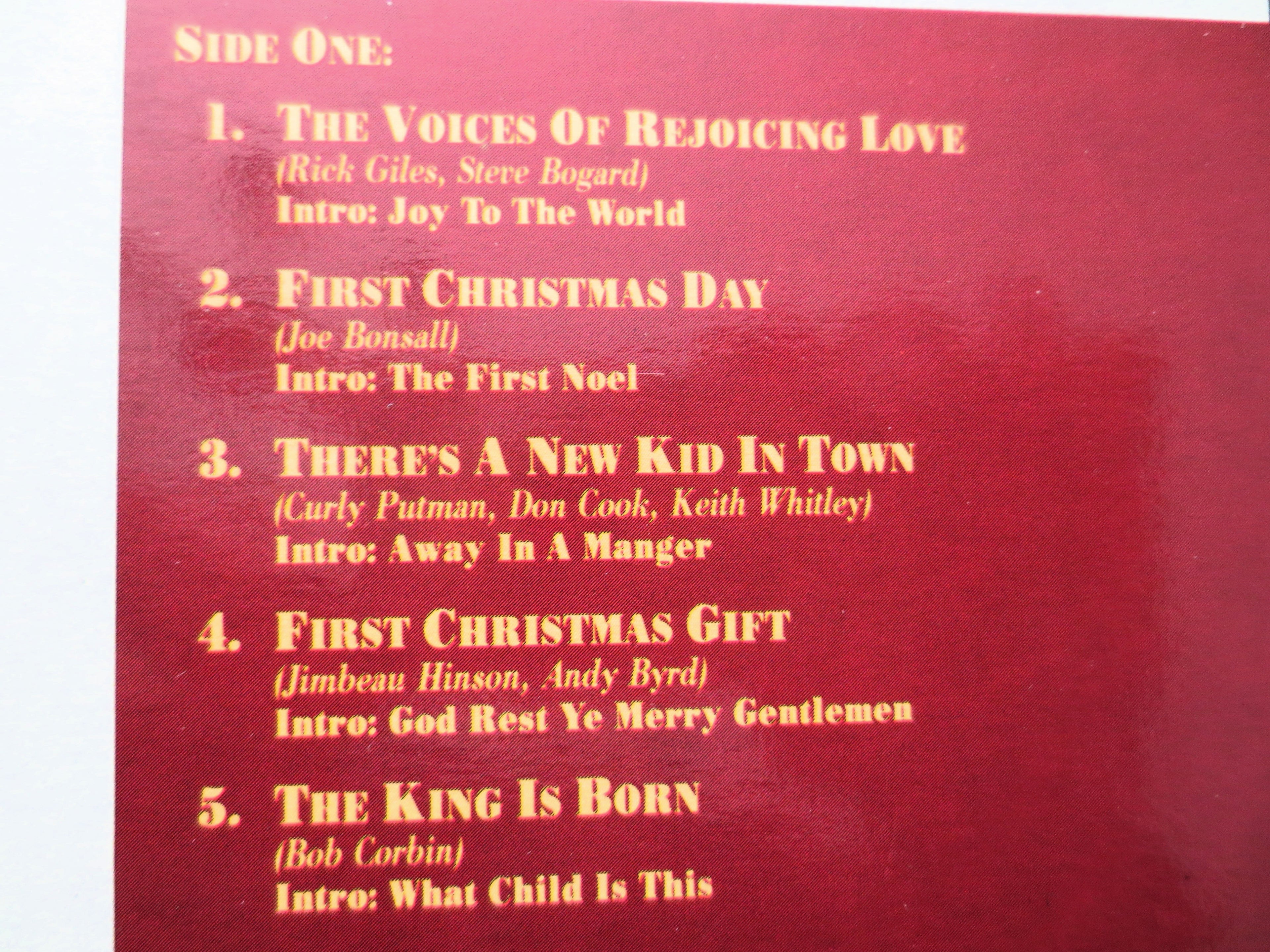 The OAK RIDGE BOYS, Christmas Again, Vintage Album, 1986 Record, Vinyl Lp