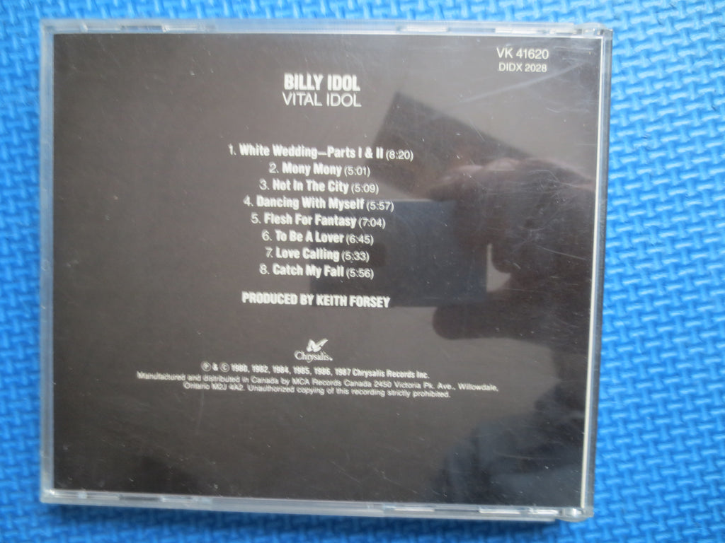 BILLY IDOL, VITAL Idol, Billy Idol Cd, Billy Idol Lp, Music Cd, Rock Music Cd, Pop Cd, Rock, Pop Music Cd, 1987 Compact Disc