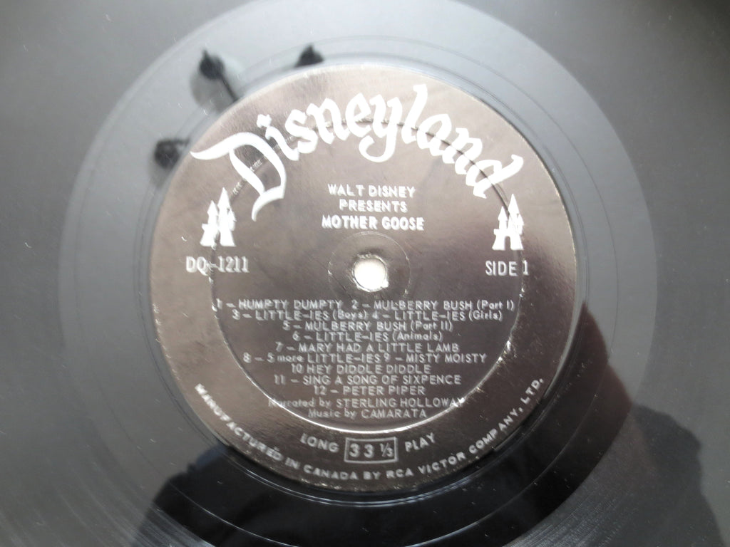 MOTHER GOOSE, Nursery Rhymes, DISNEYLAND Record, 1964 Record, Vinyl Lp
