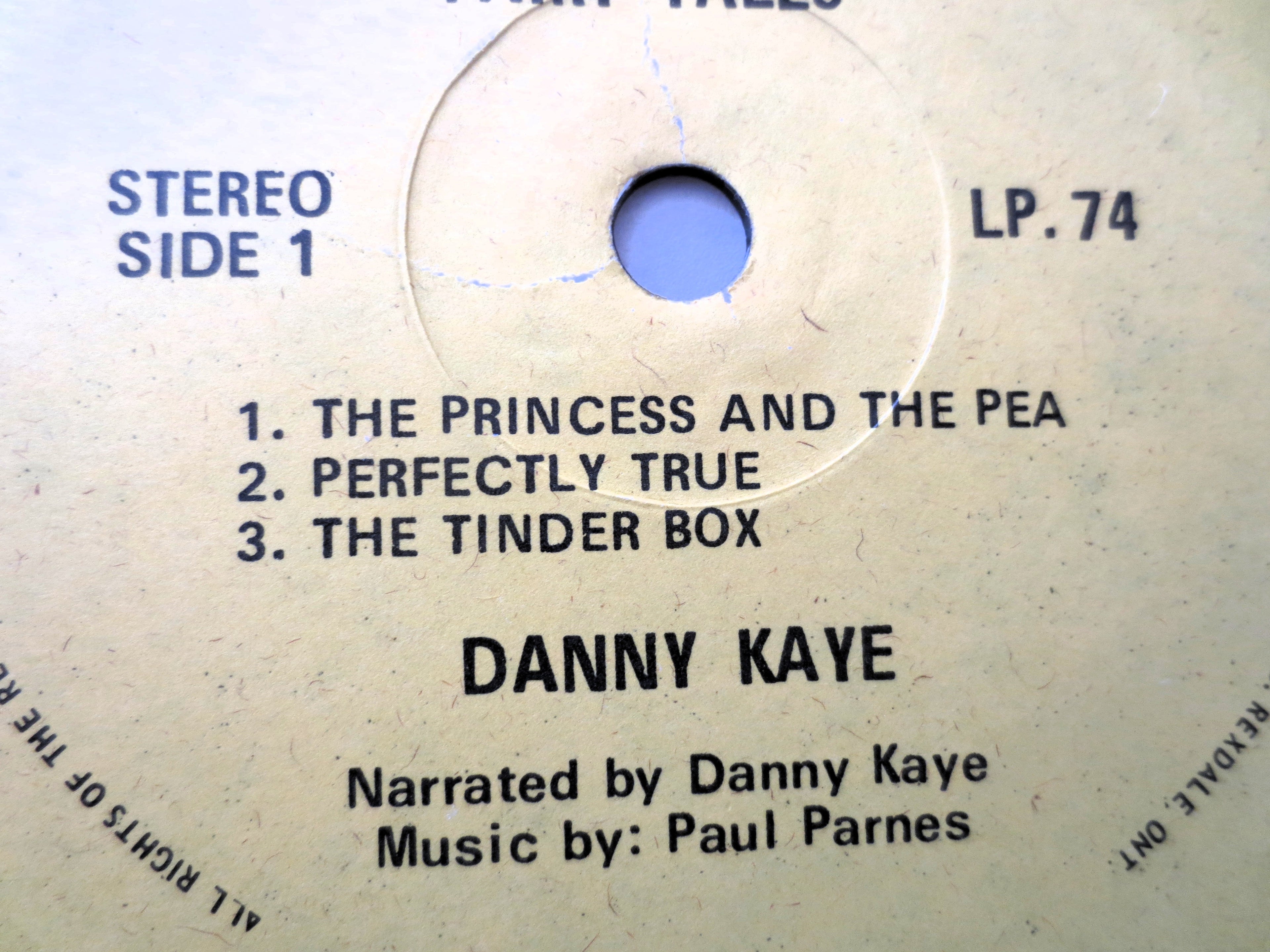 DANNY KAYE, Fairy Tales, Childrens Album, 1962 Record, Vinyl Lp