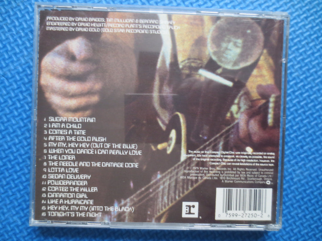 NEIL YOUNG, LIVE Rust, Neil Young Cd, Neil Young Lp, Vintage Compact Disc, Neil Young Album, Music Compact Disc, Rock Music Cds