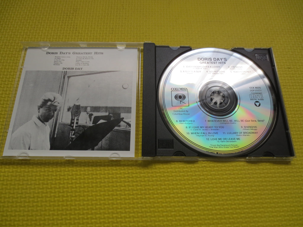 DORIS DAY, Greatest Hits, Jazz Pop Music, 1985 Compact Disc, Vintage Cd
